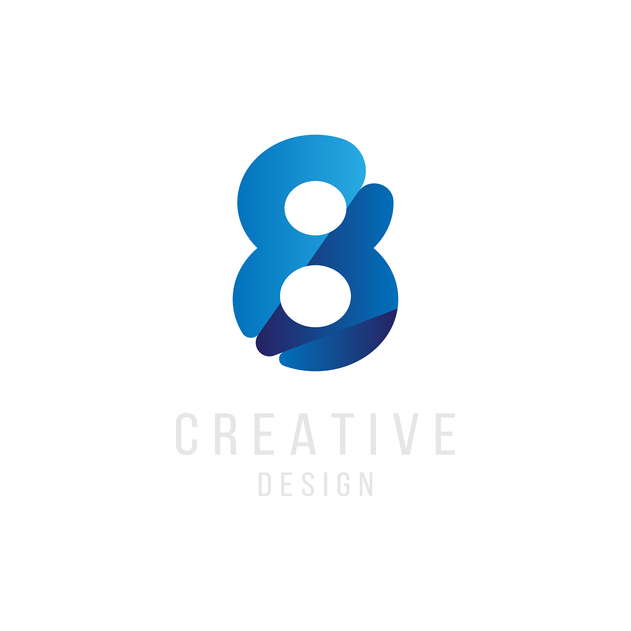 original number in blue colour. vector sign design template. fla