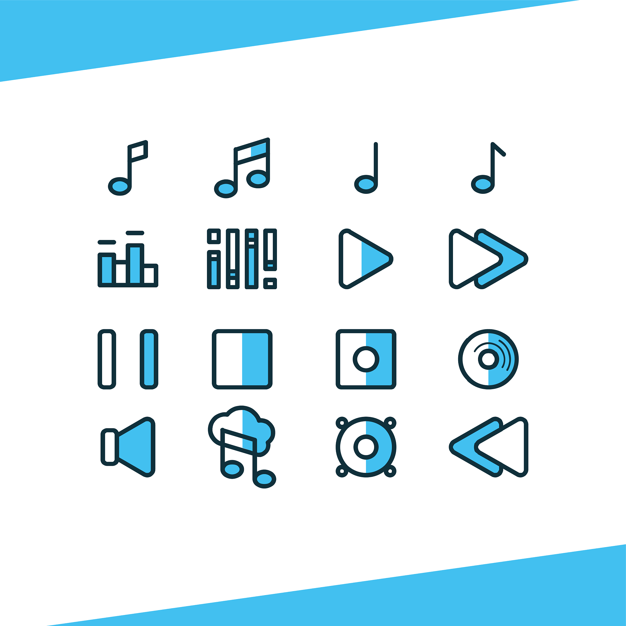 note music icon design melody logo design