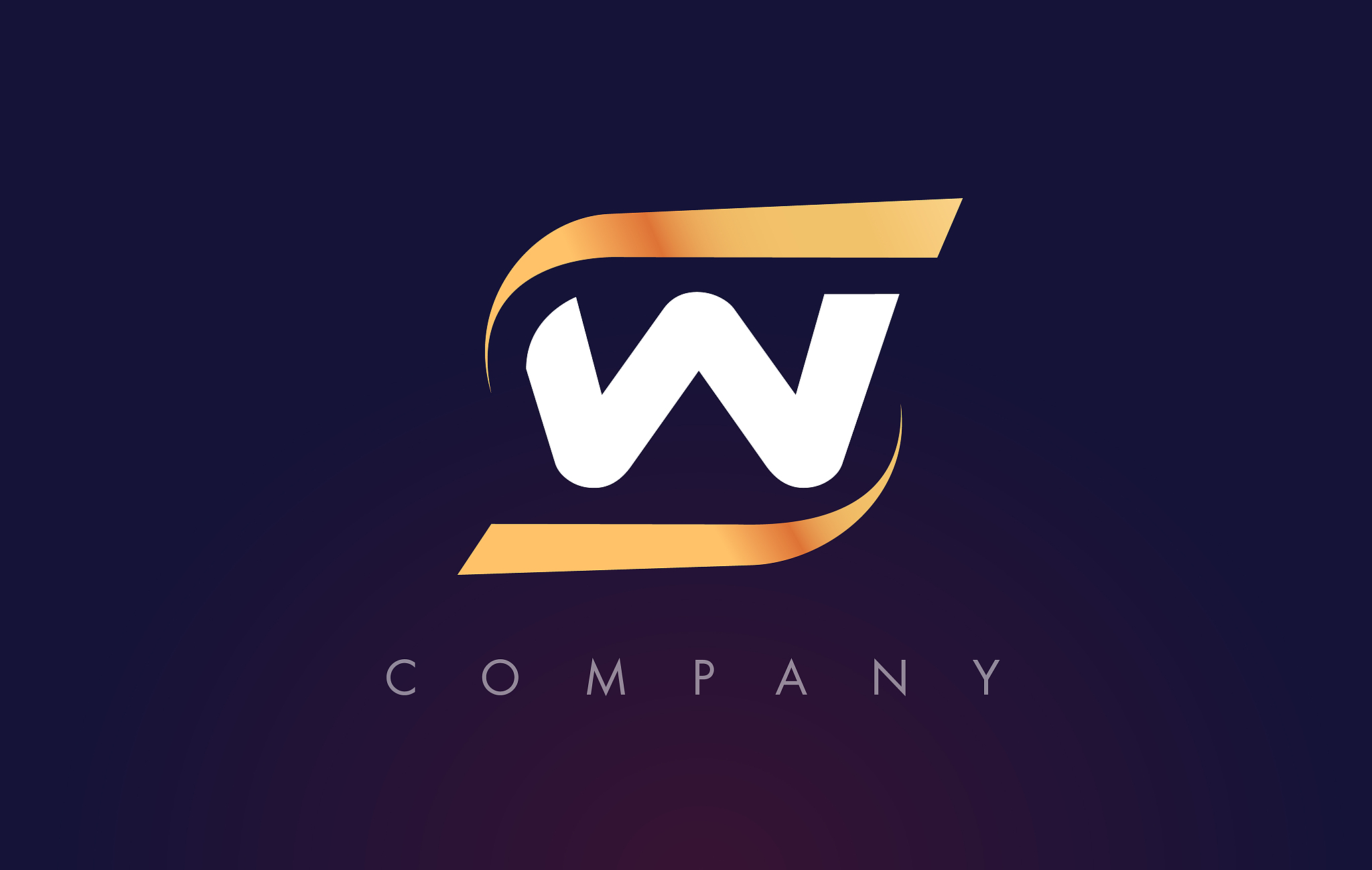 w letter logo design modern letter template