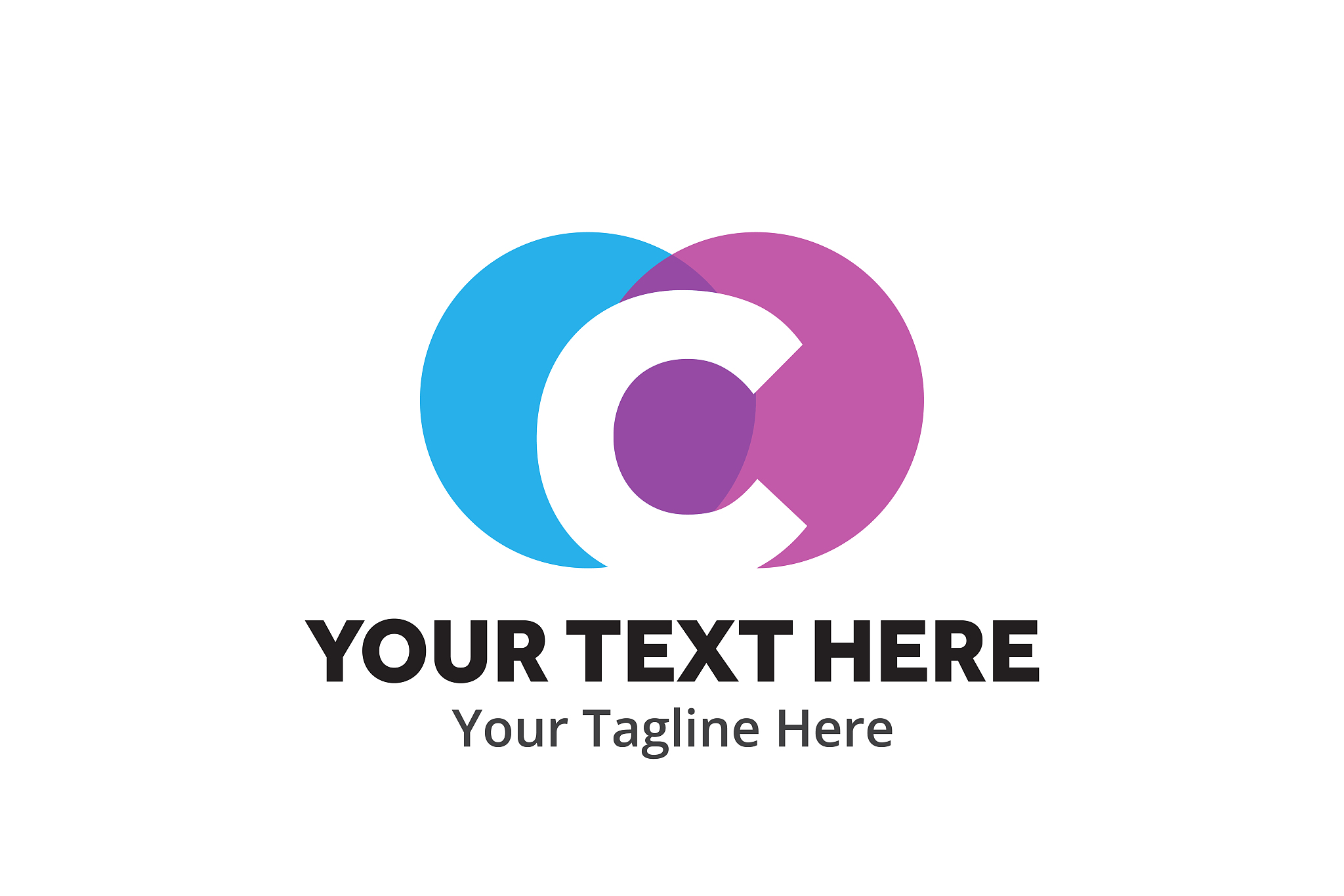 alphabetical logo creative design in flat style with color