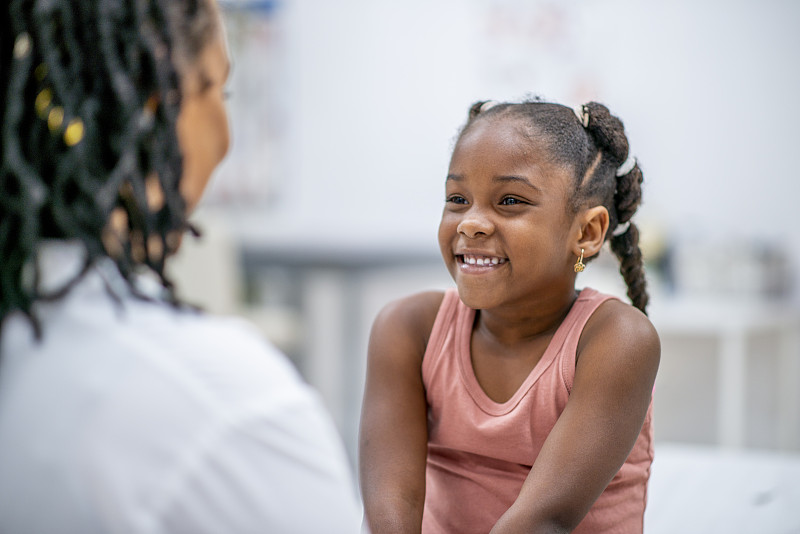 child medical check up stock photo