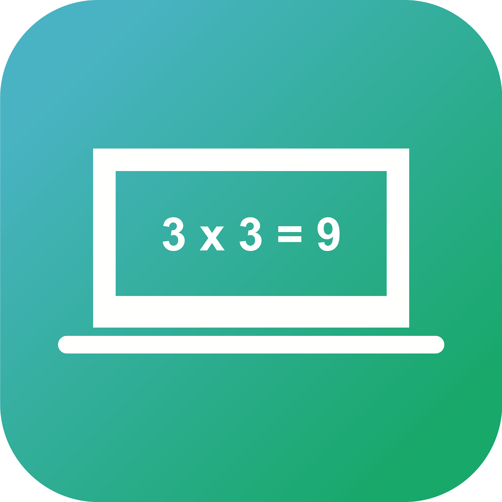 beautiful online calculation glyph icon