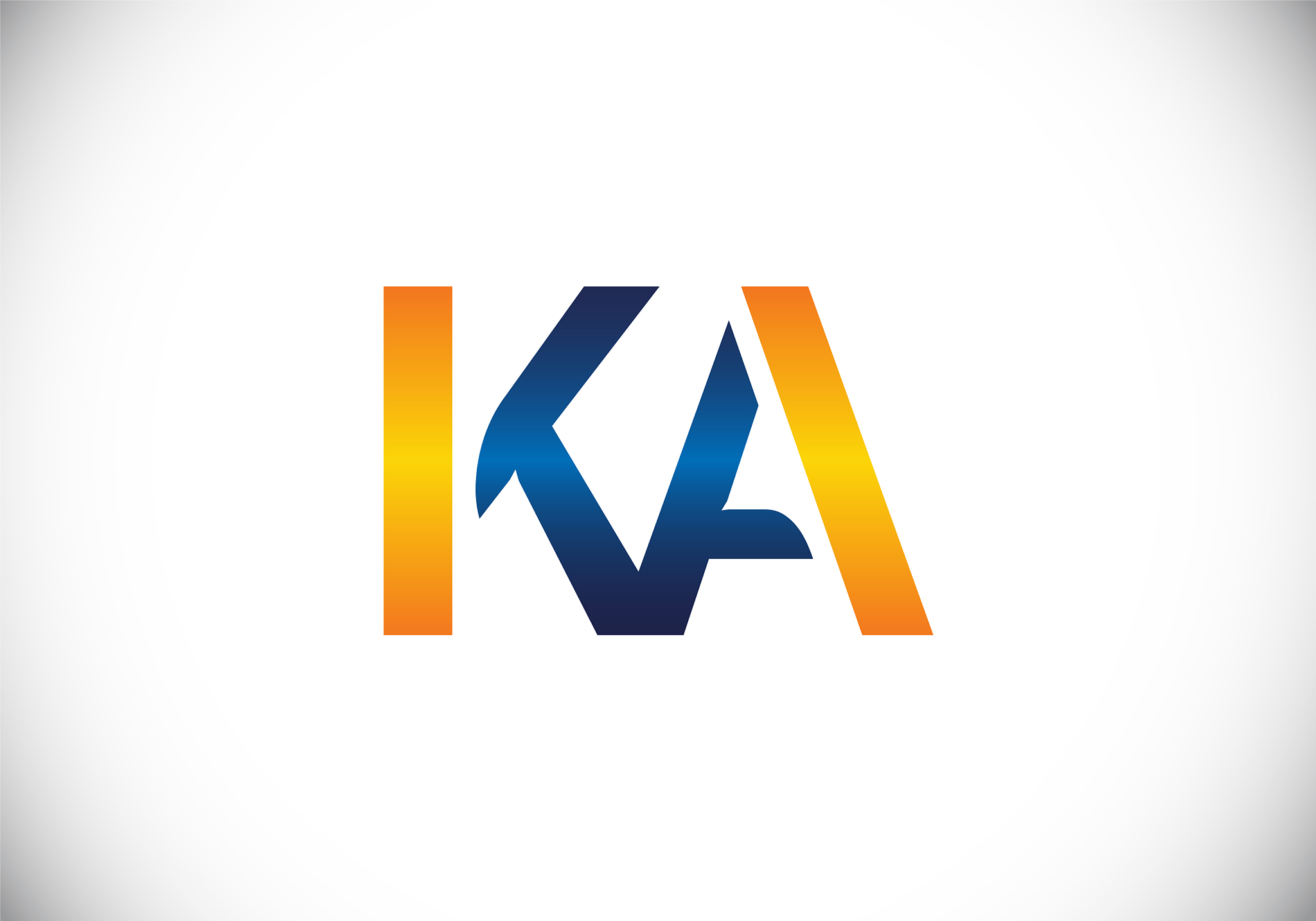 initial monogram letter k a logo design template