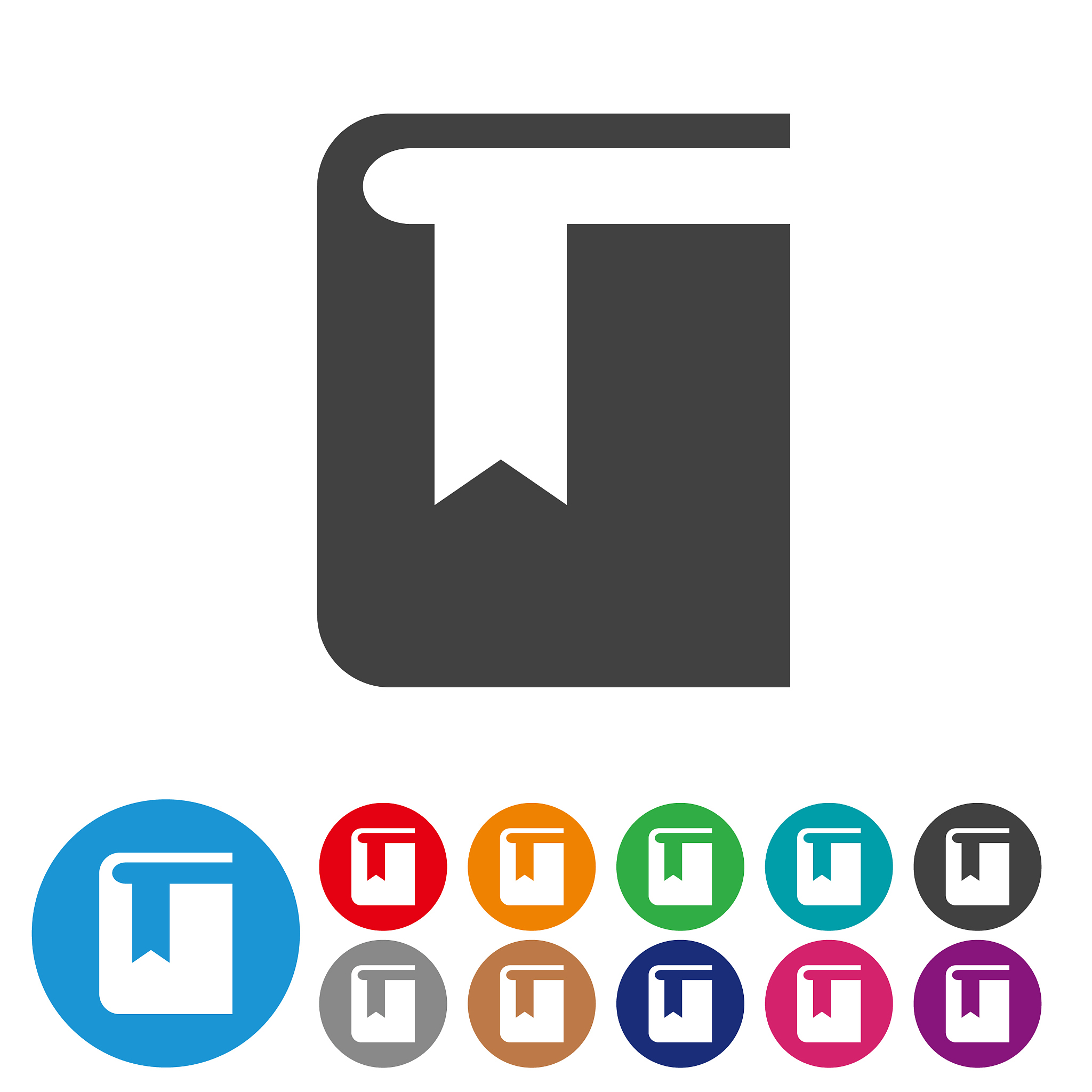book and bookmark icons - graphic icon series
