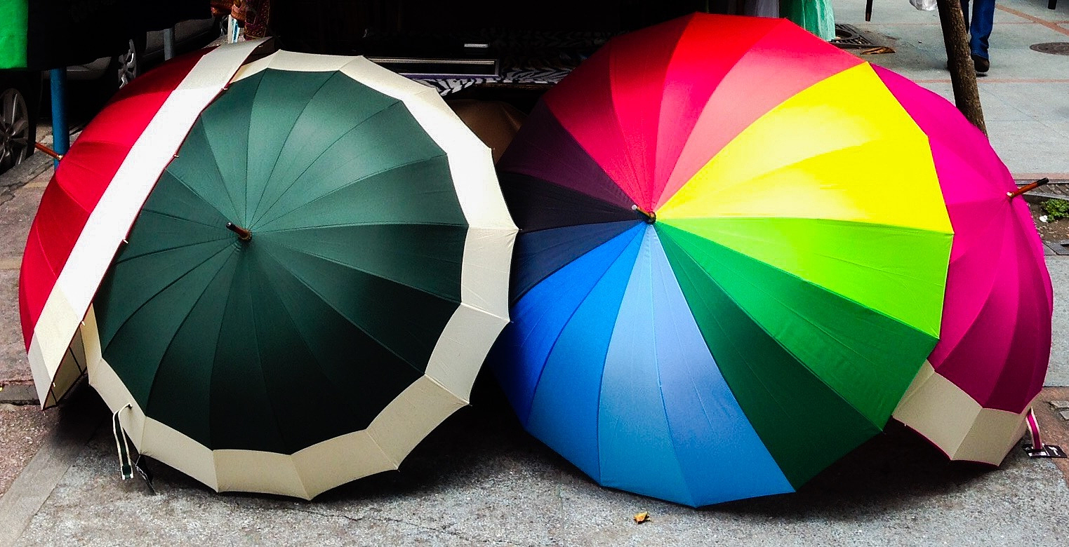 umbrellas on street