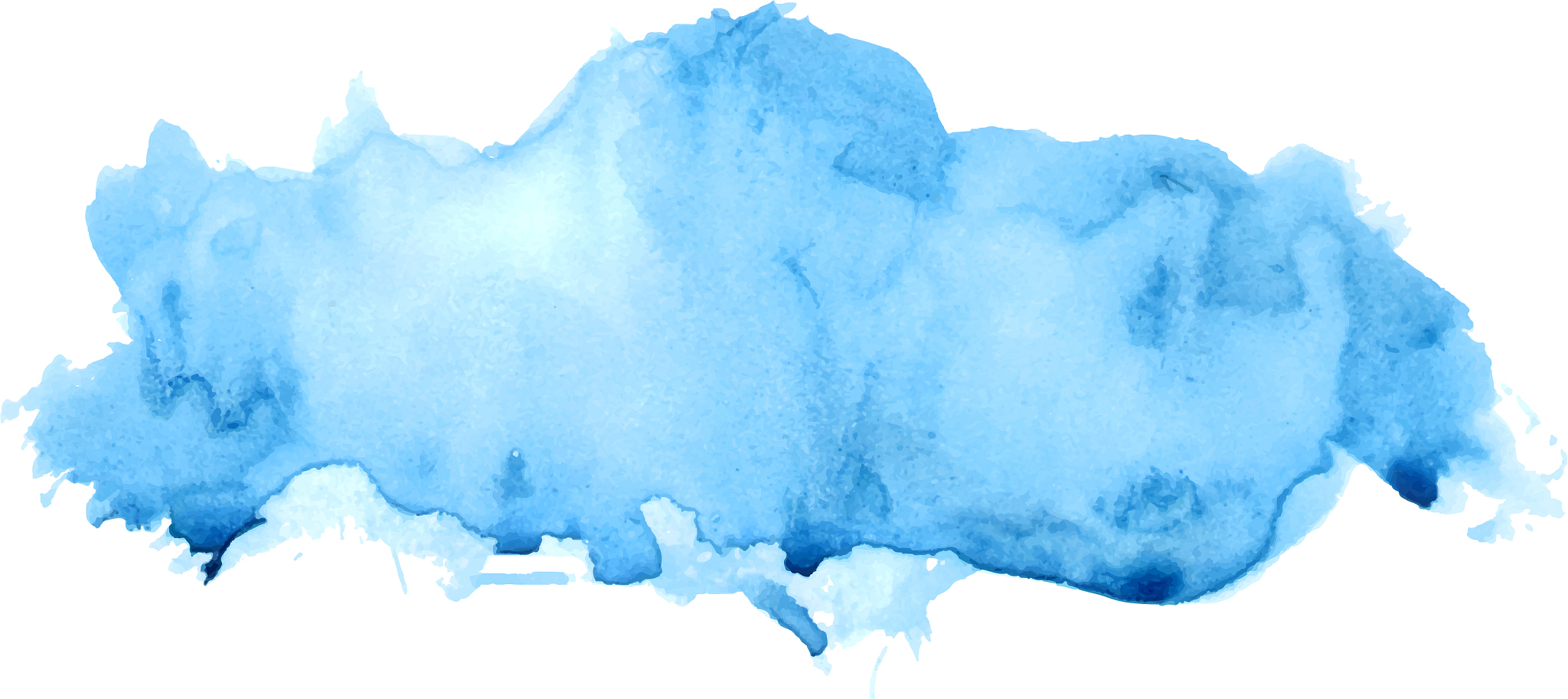 watercolor blue cloud