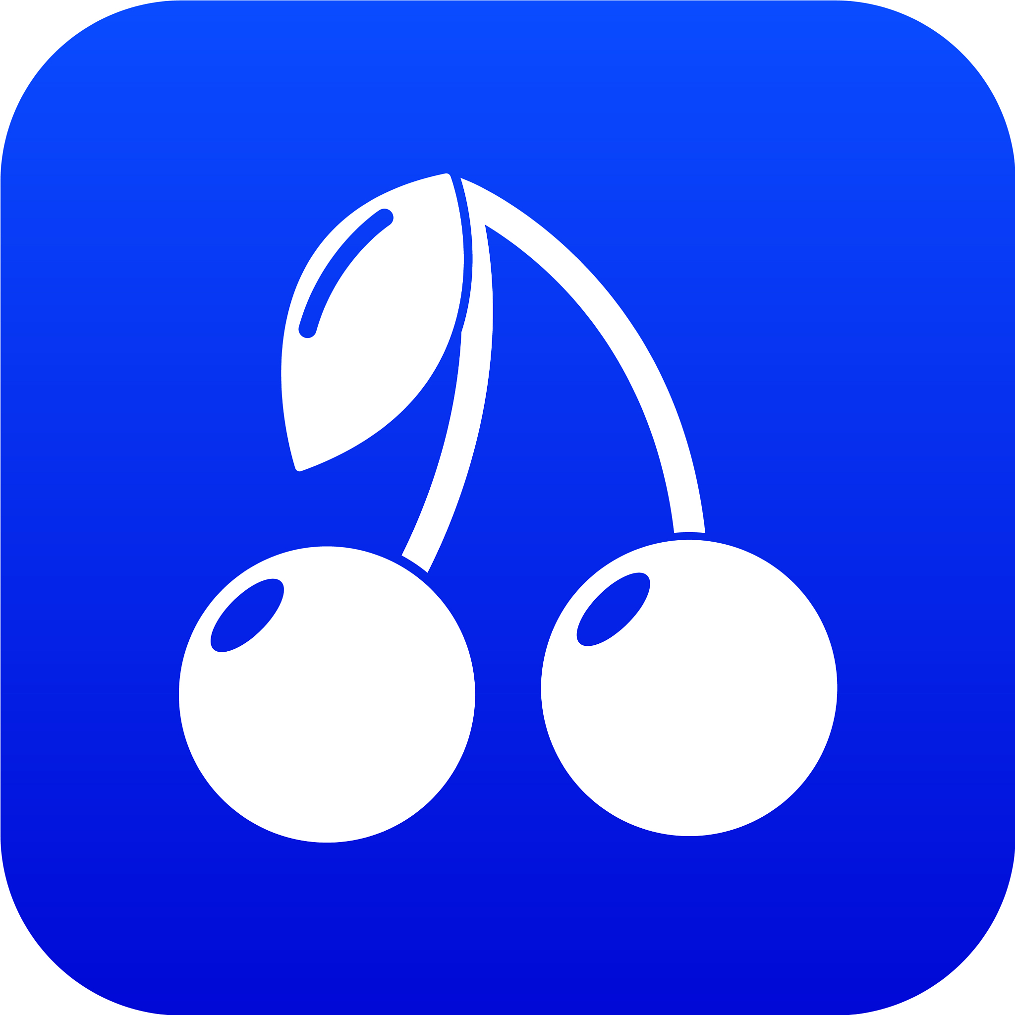 cherry icon blue
