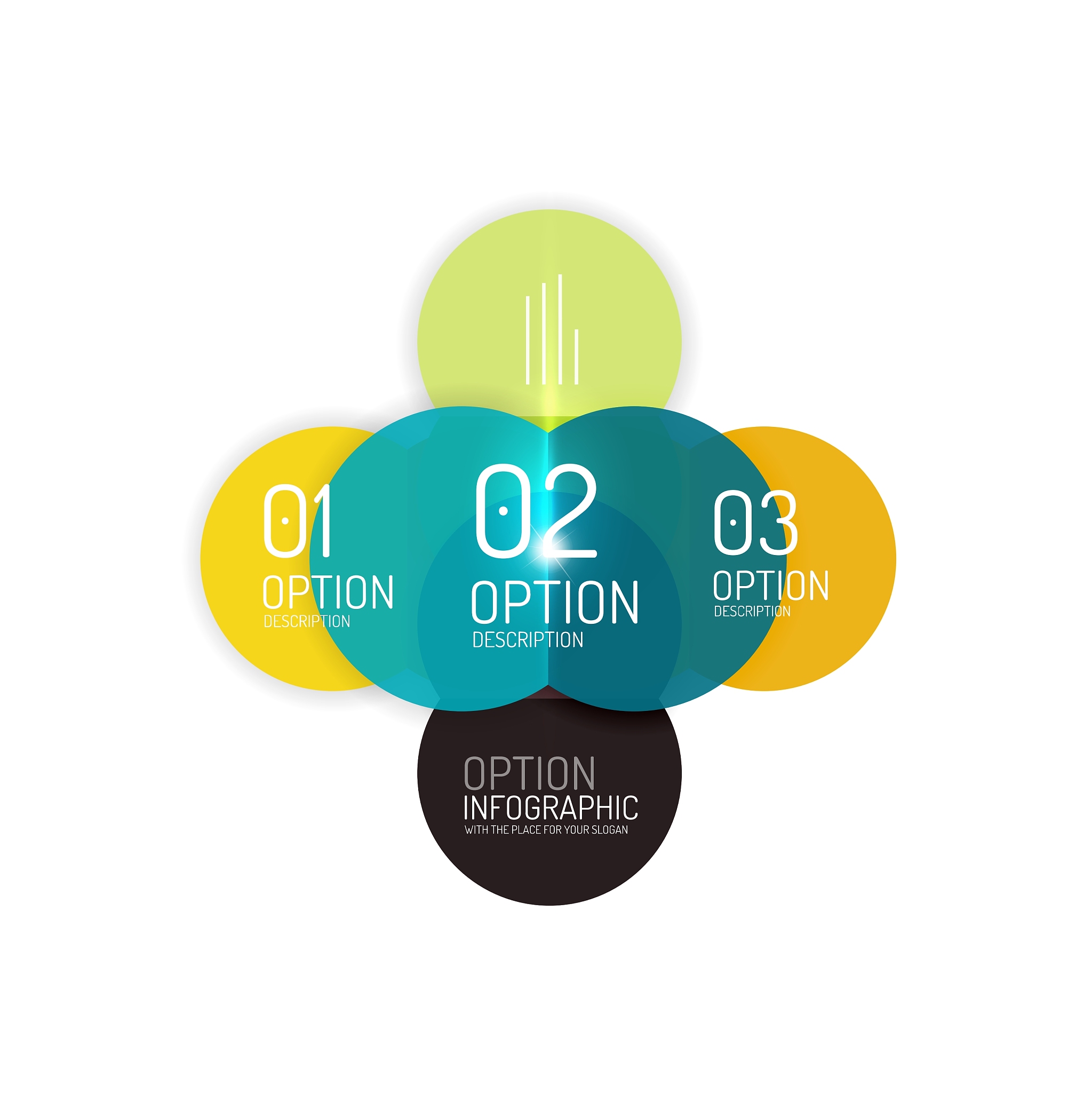 business infographics option select