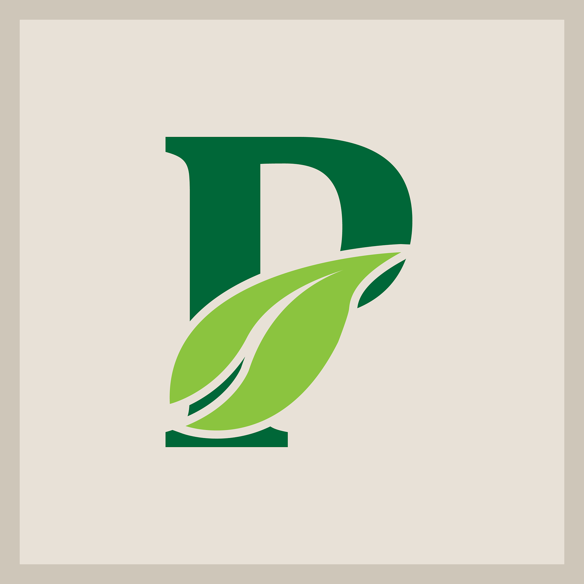 green eco letter logo template design