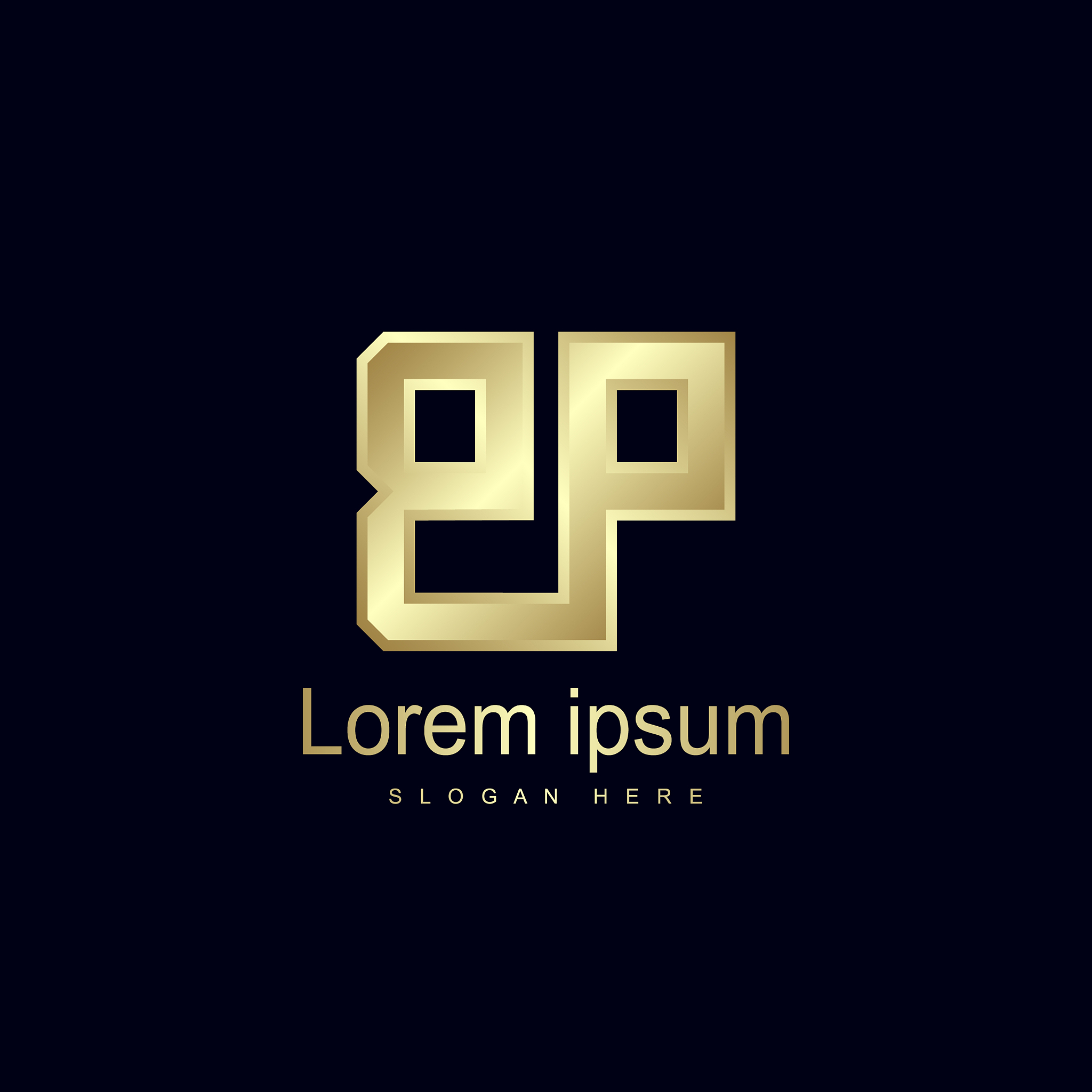 initial letter bp logo template design