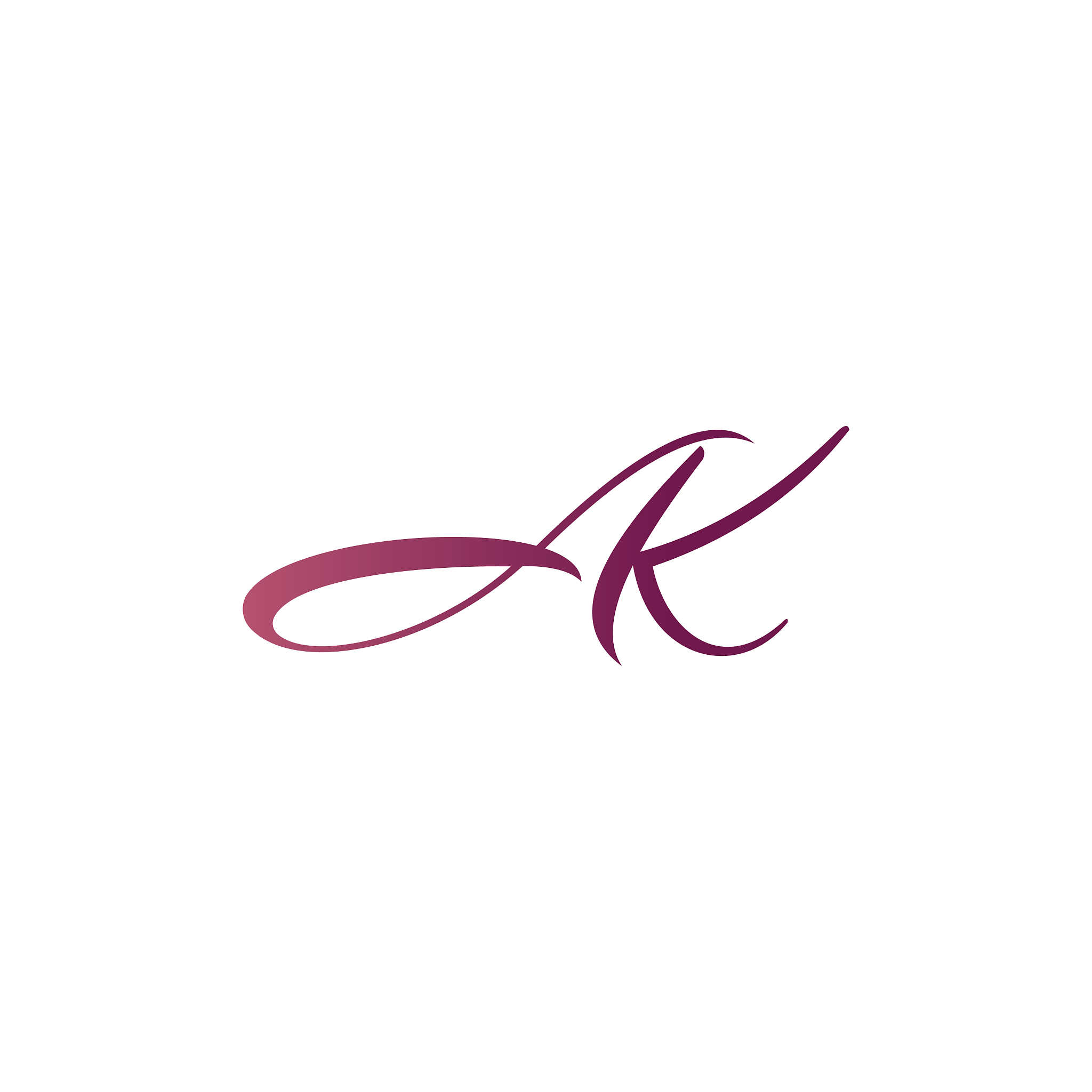 initial letter ak or ka logo design template