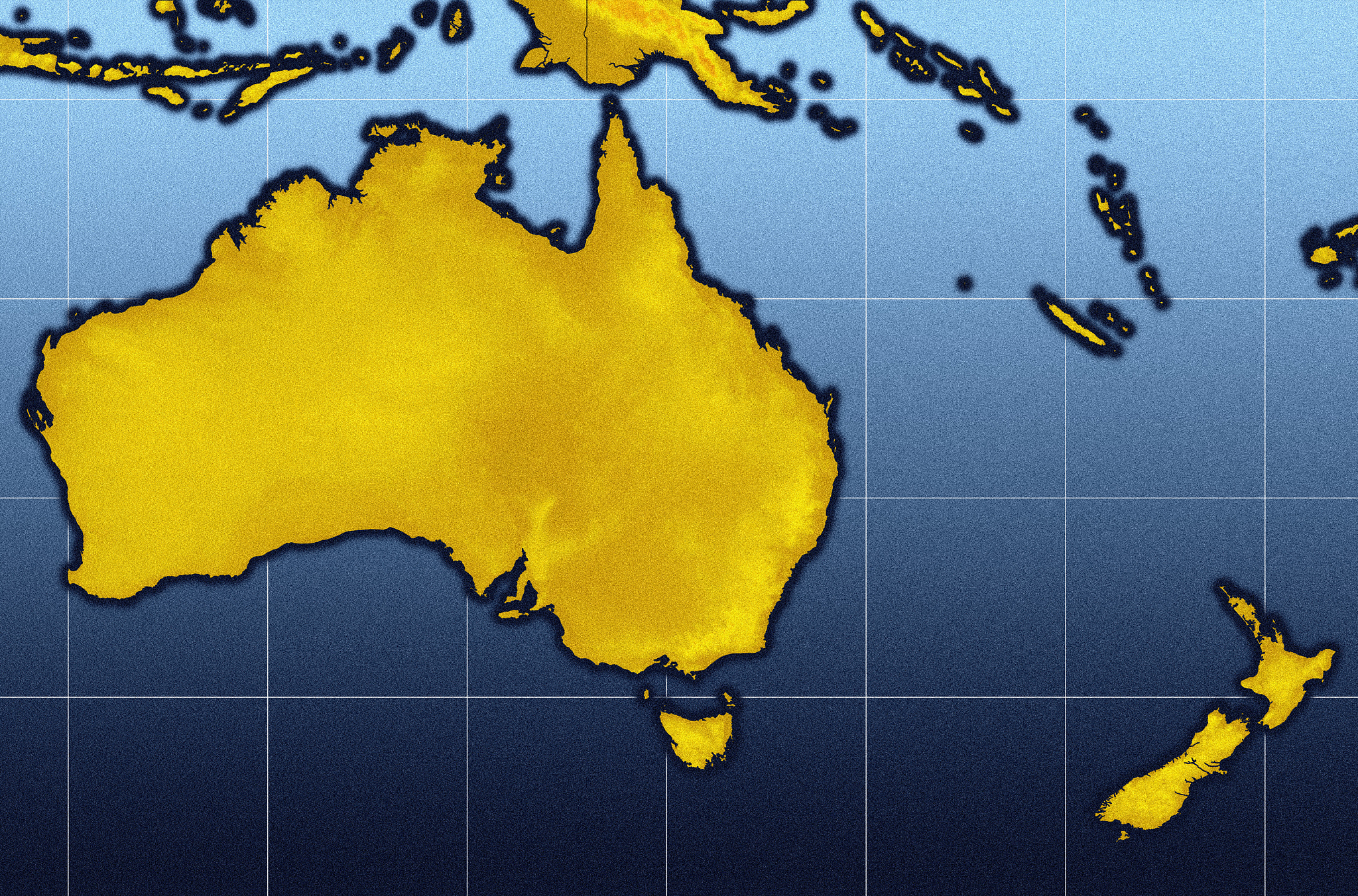 map of australia and new zealand