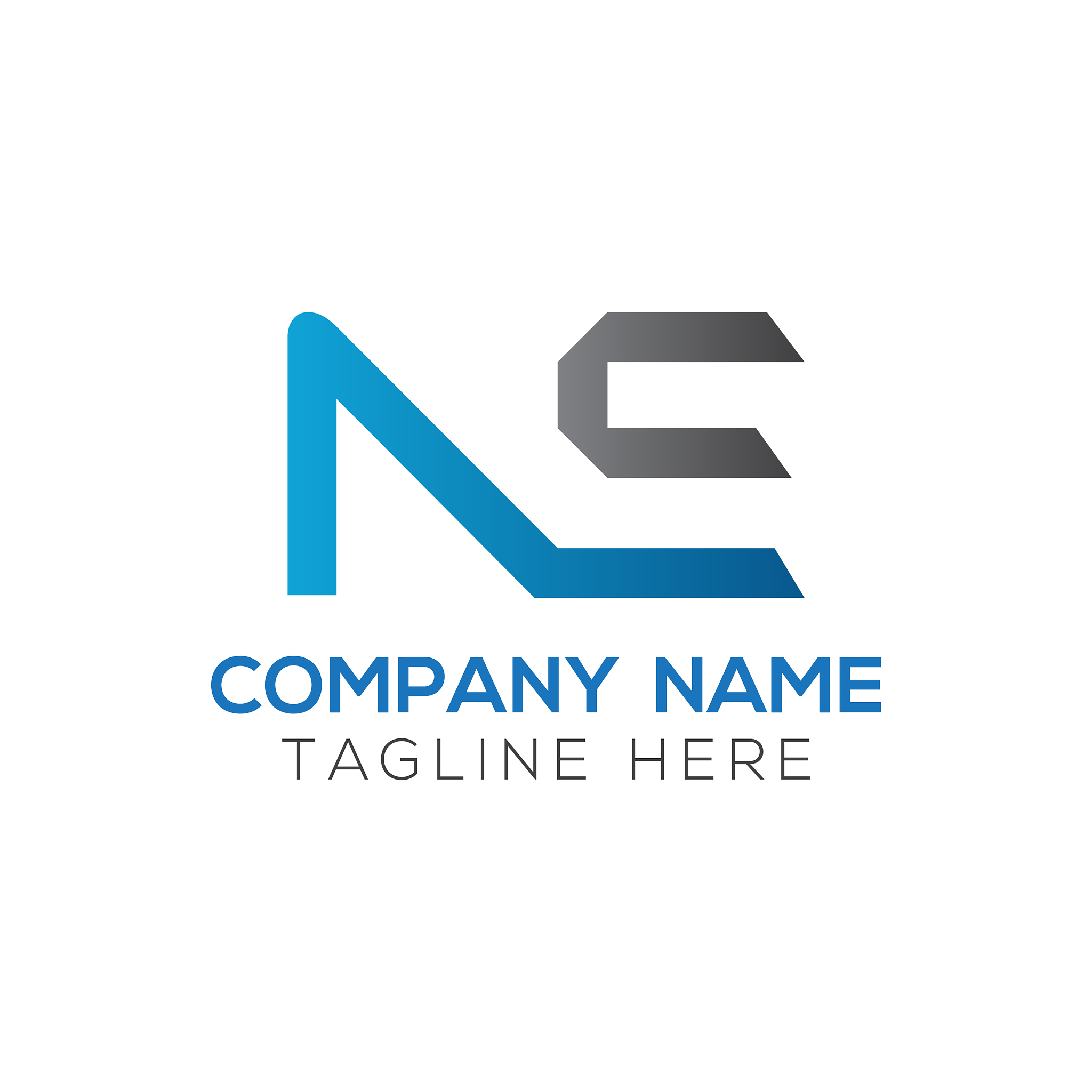initial letter ne logo design template creative