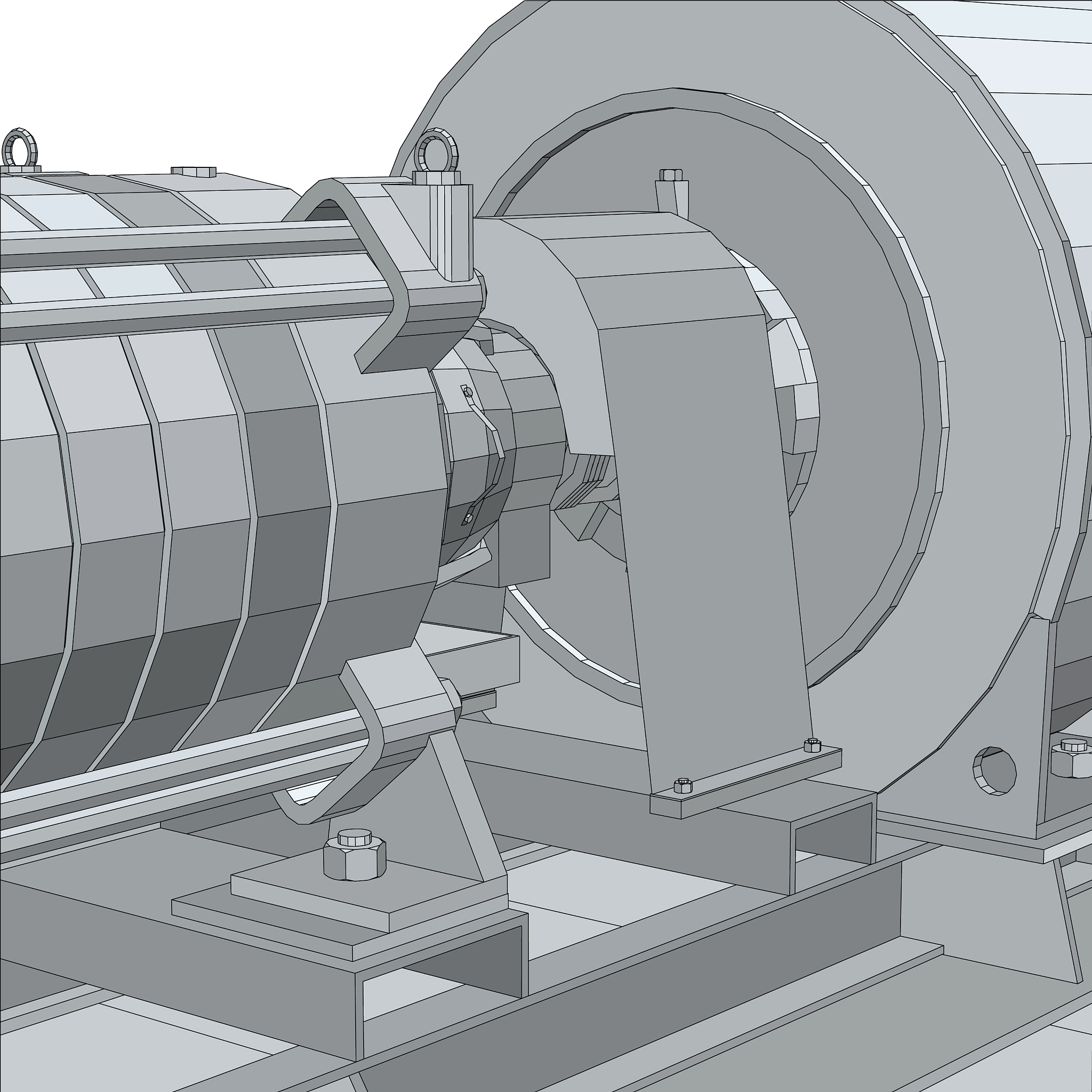双馈式风力发电机共振噪音解决方案：部件间支撑结构