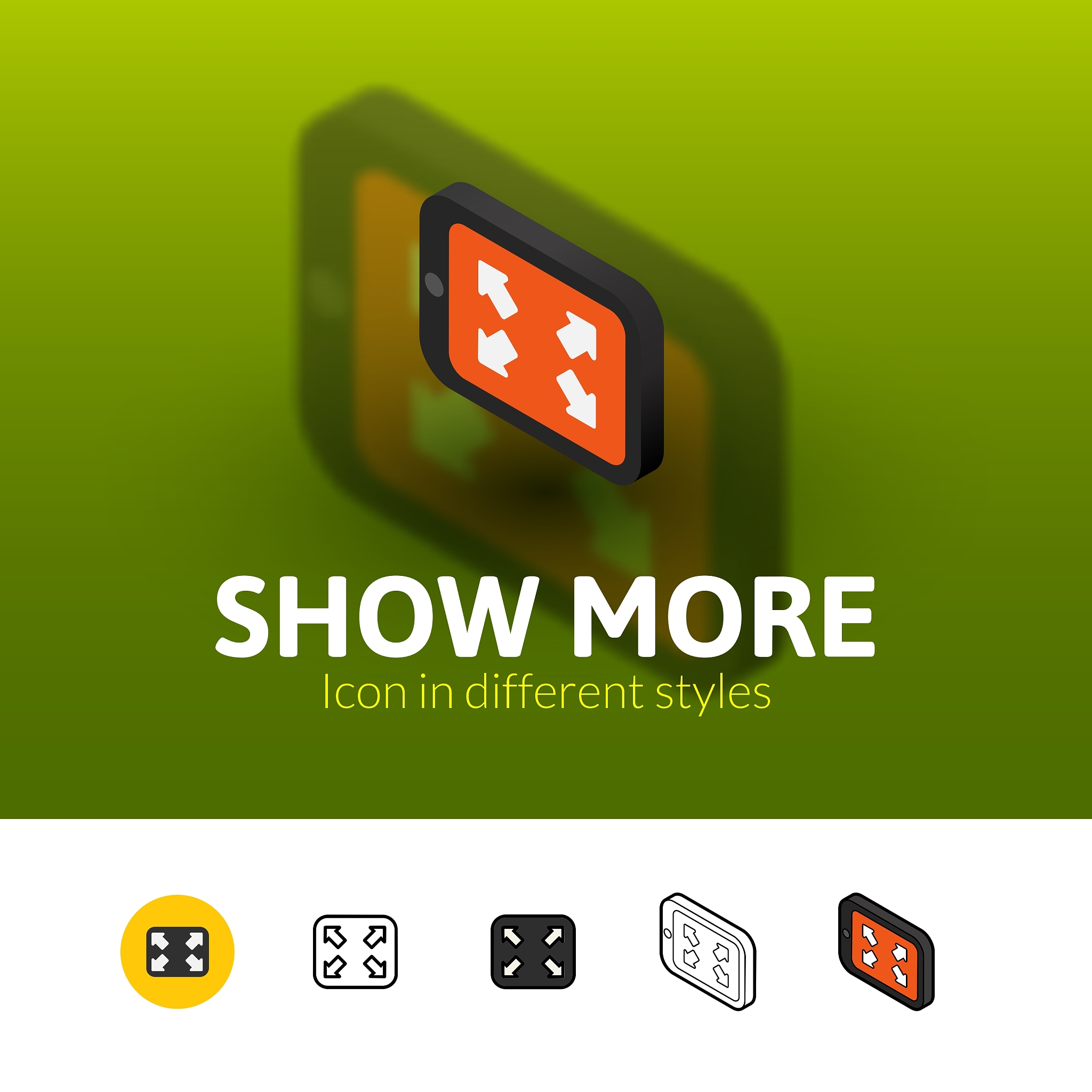 show more icon in different style