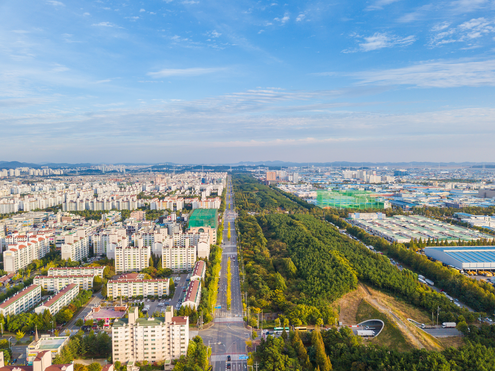aerial view of cityscape against sky