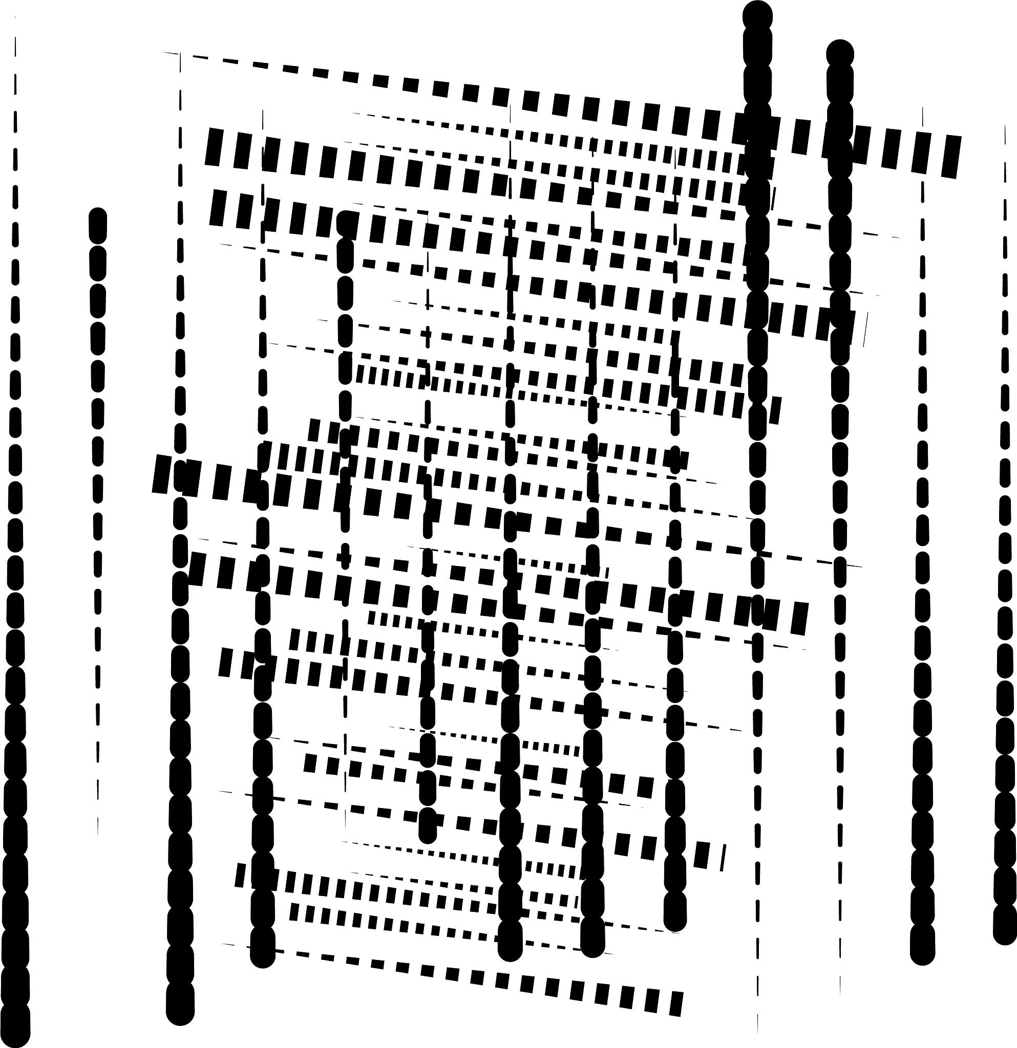 abstract grid mesh random scatter chunks