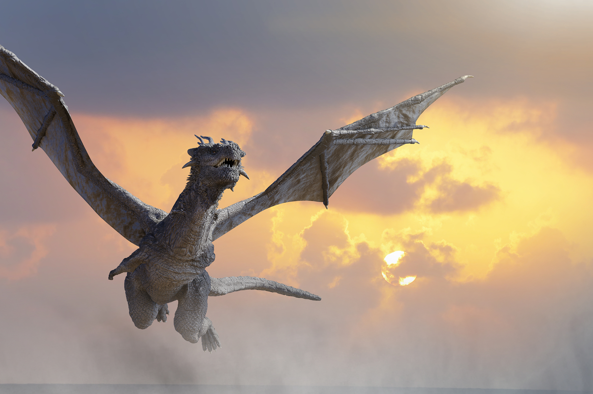 the dragon fly 3d render