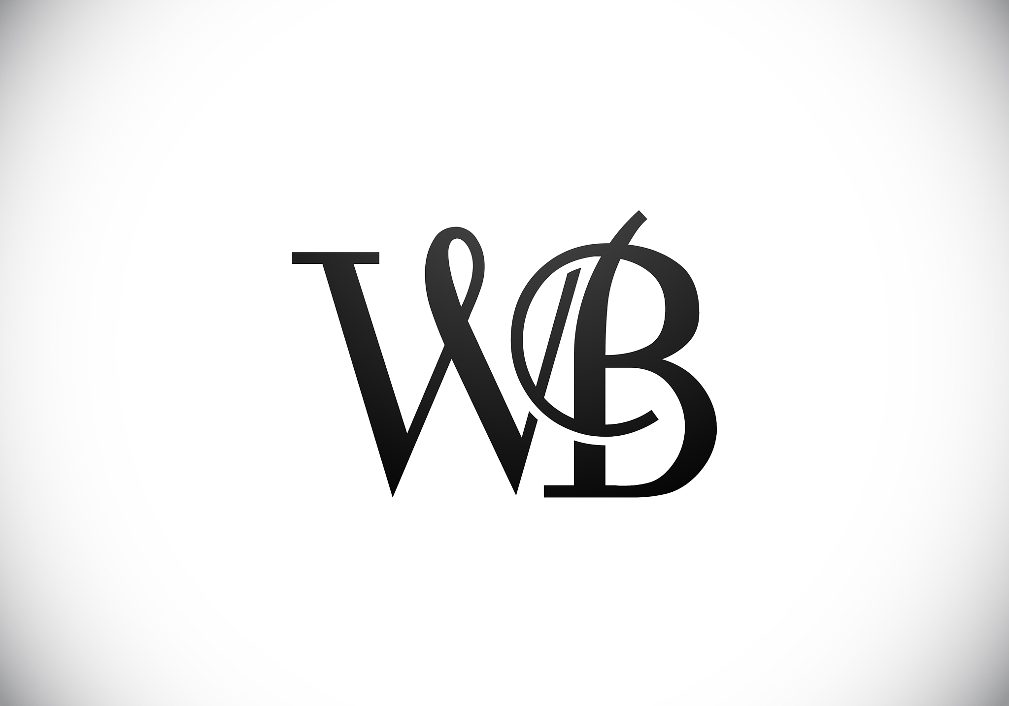 initial monogram letter w b logo design template