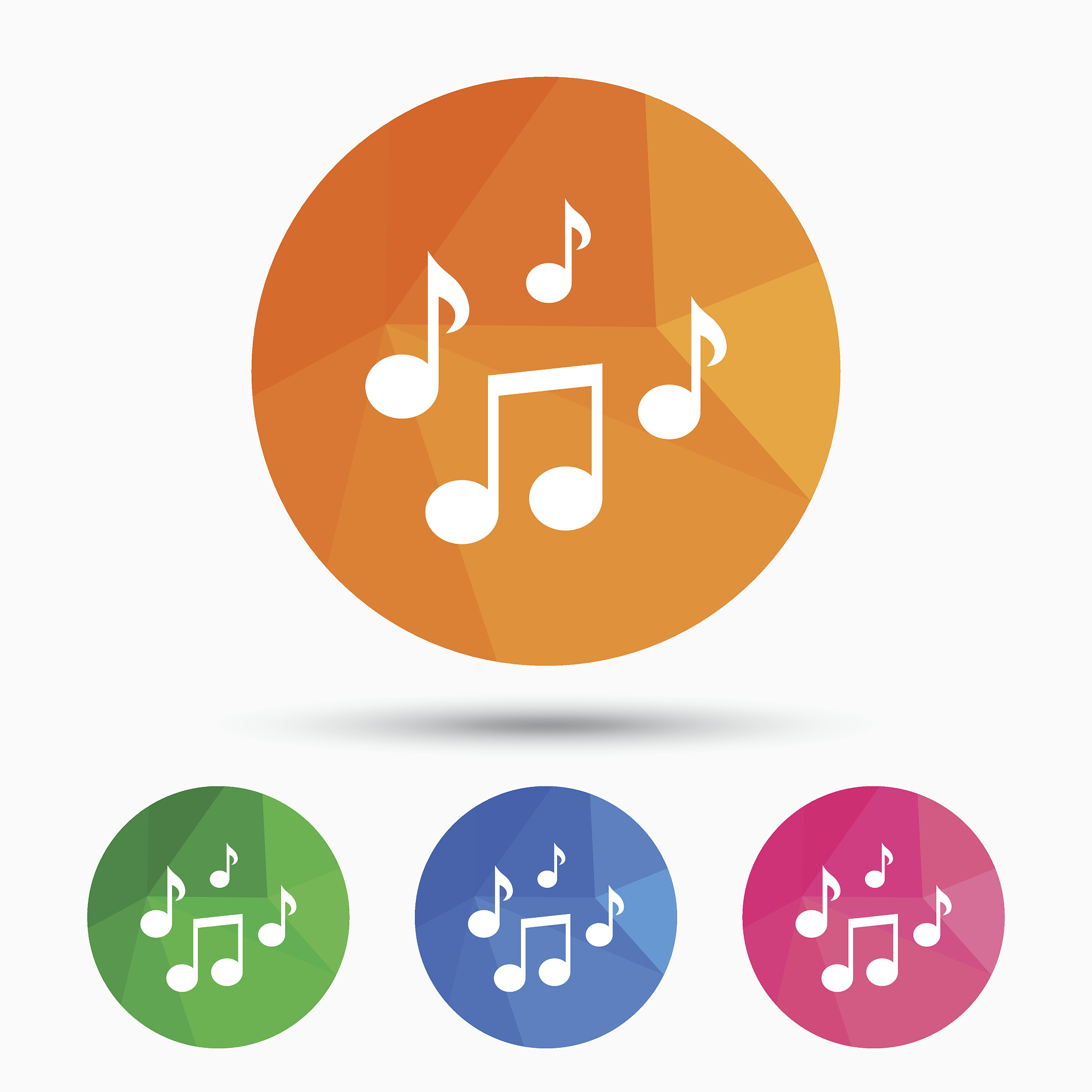 music notes sign icon. musical symbol.