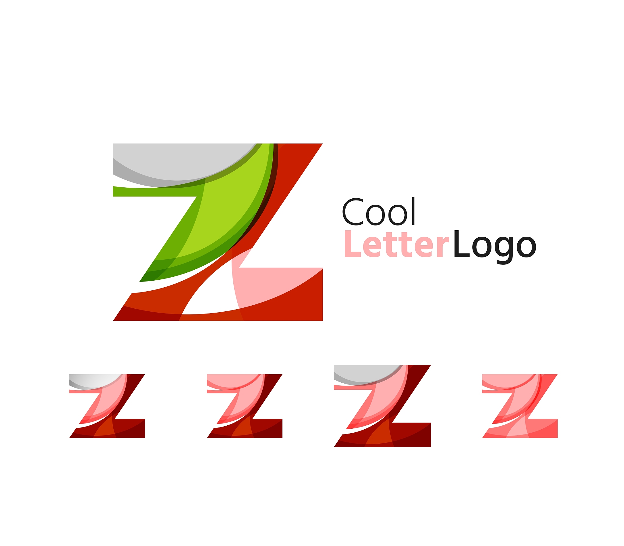 set of abstract z letter company logos business