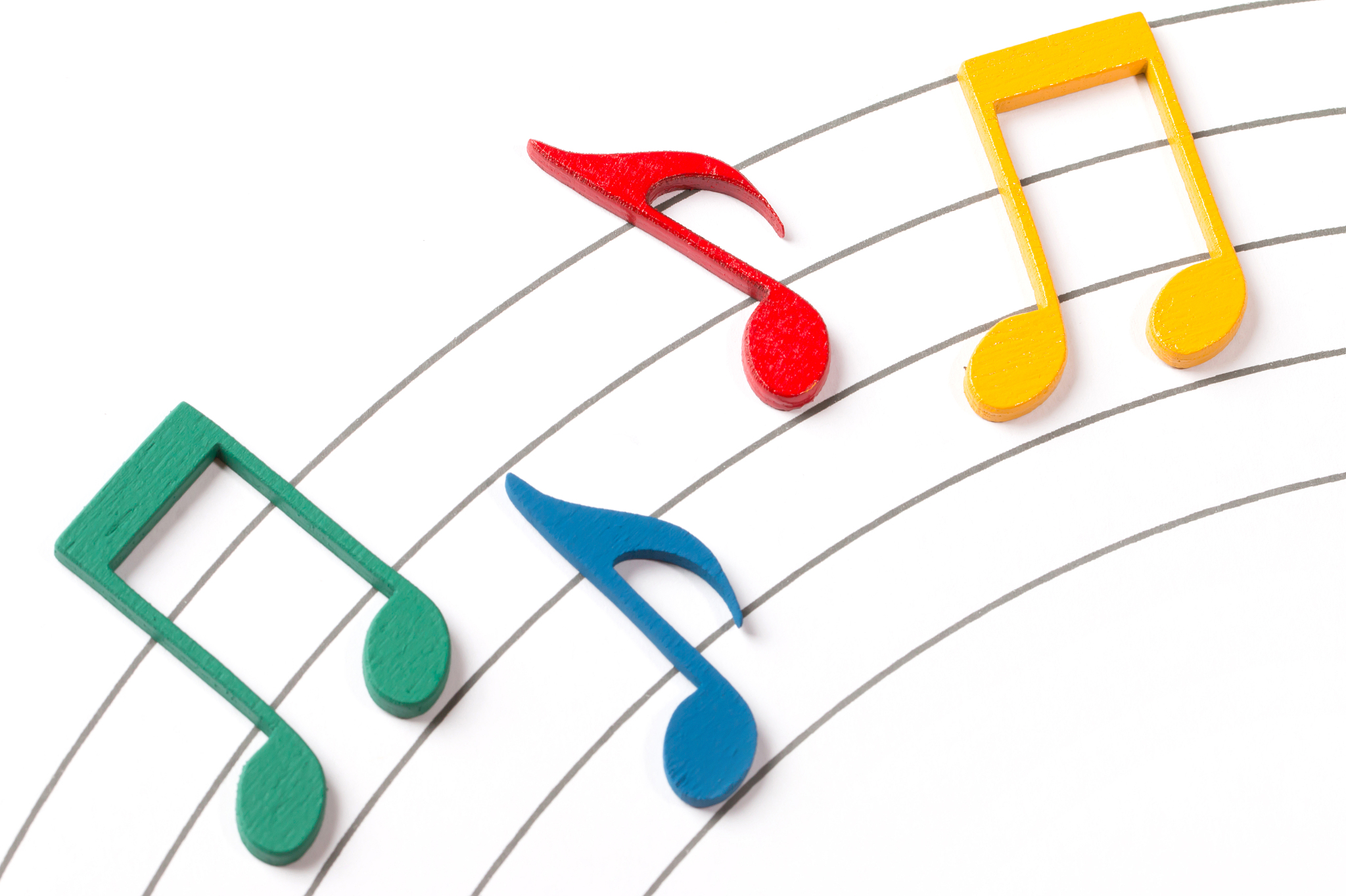 color musical notes
