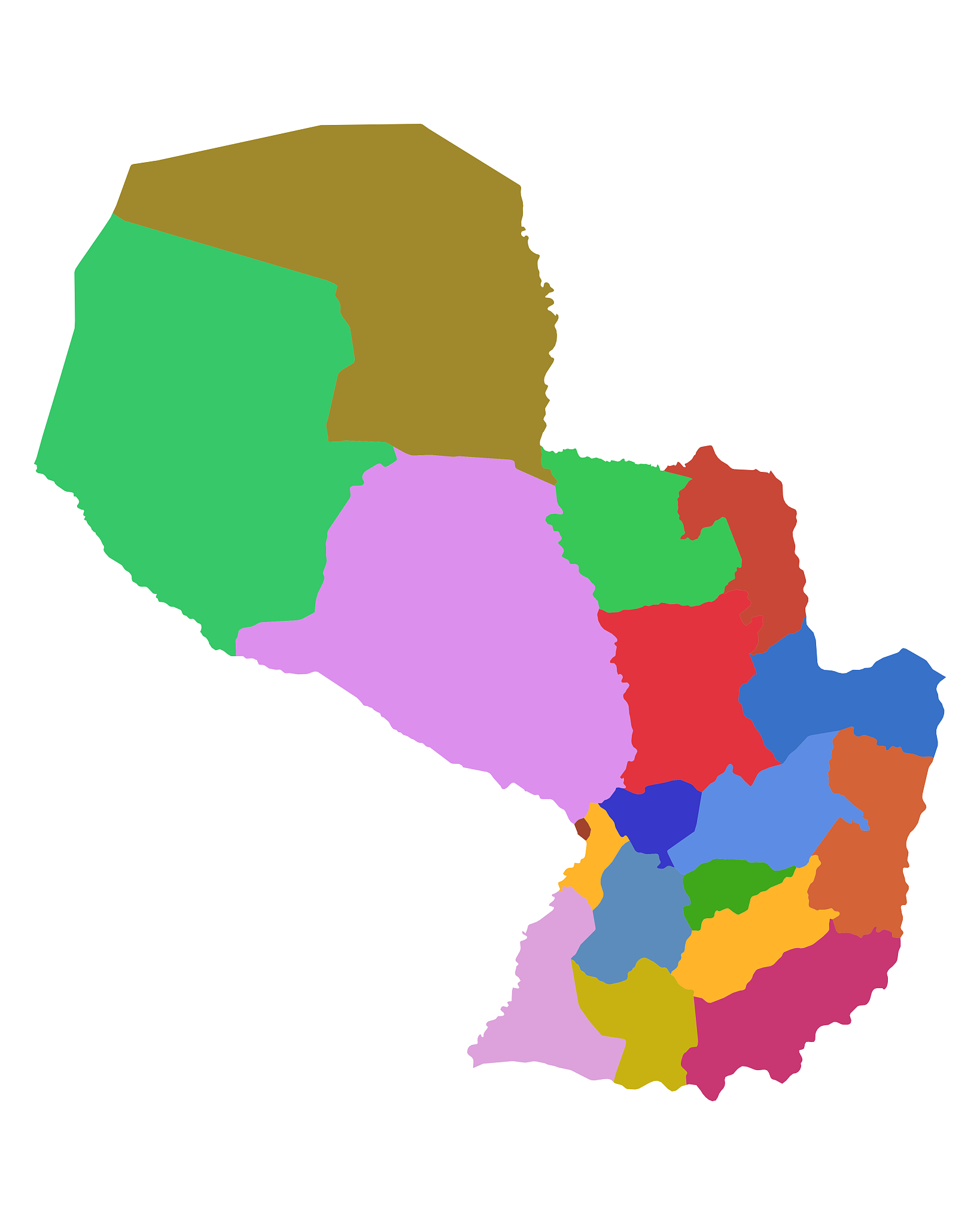 map of paraguay