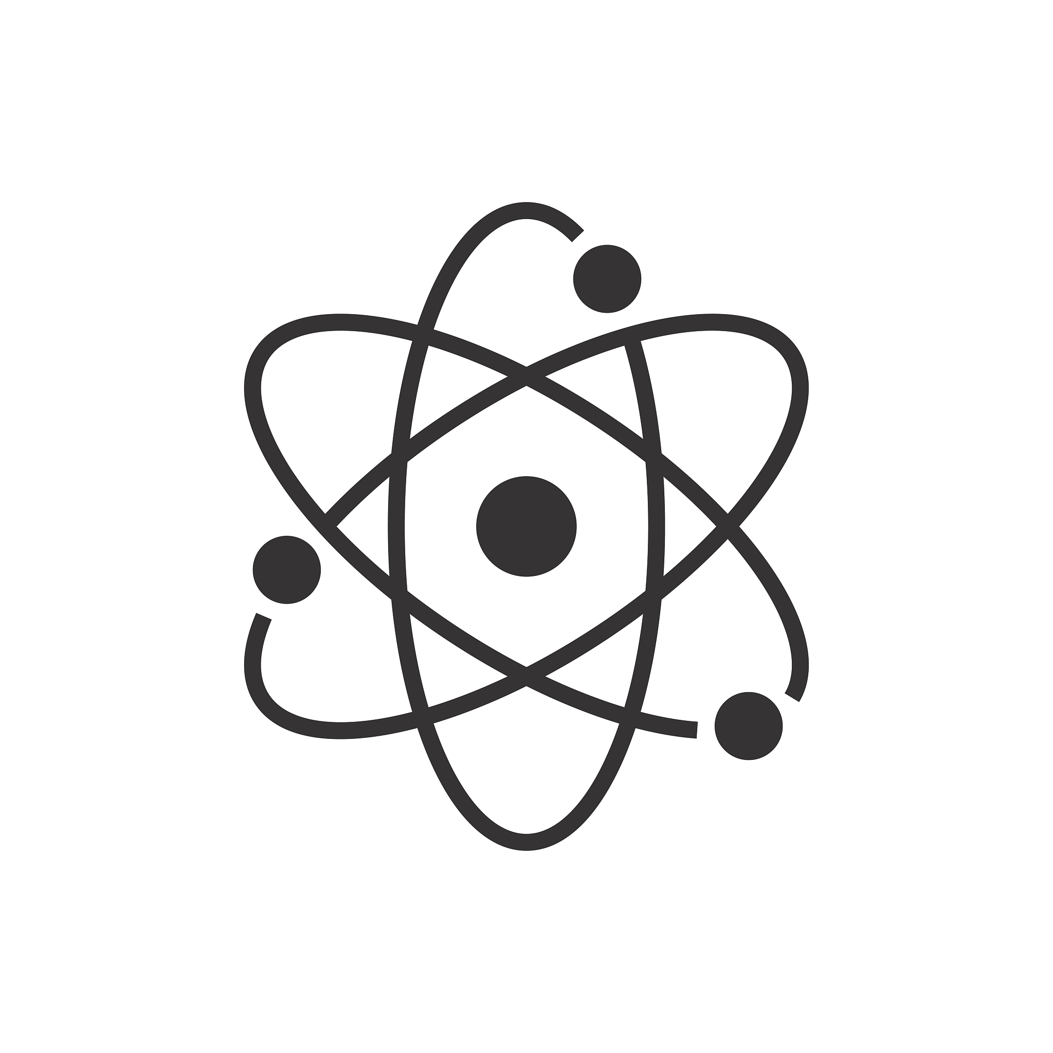 atom icon vector illustration