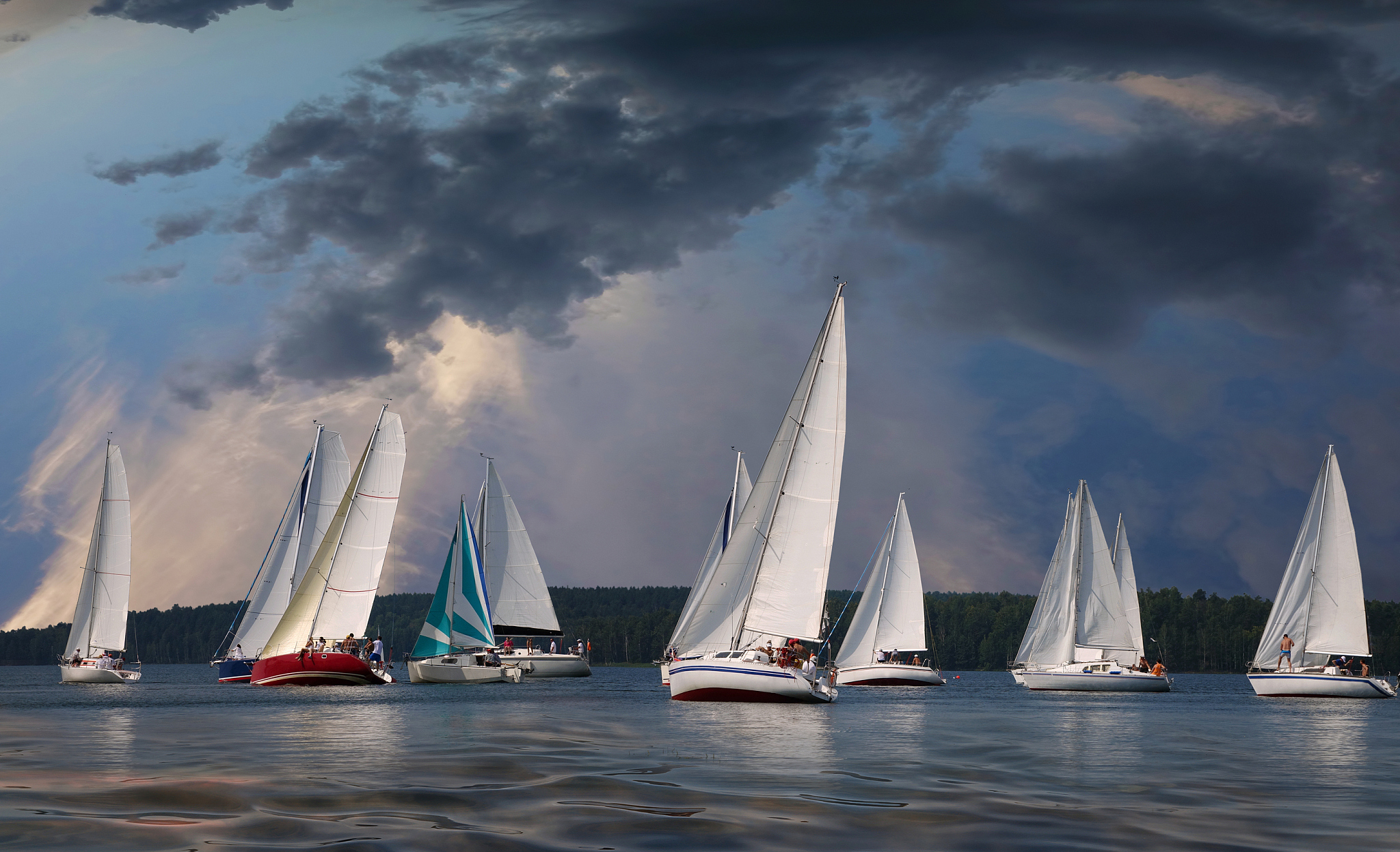 journey on a sailing boat.summer travel.