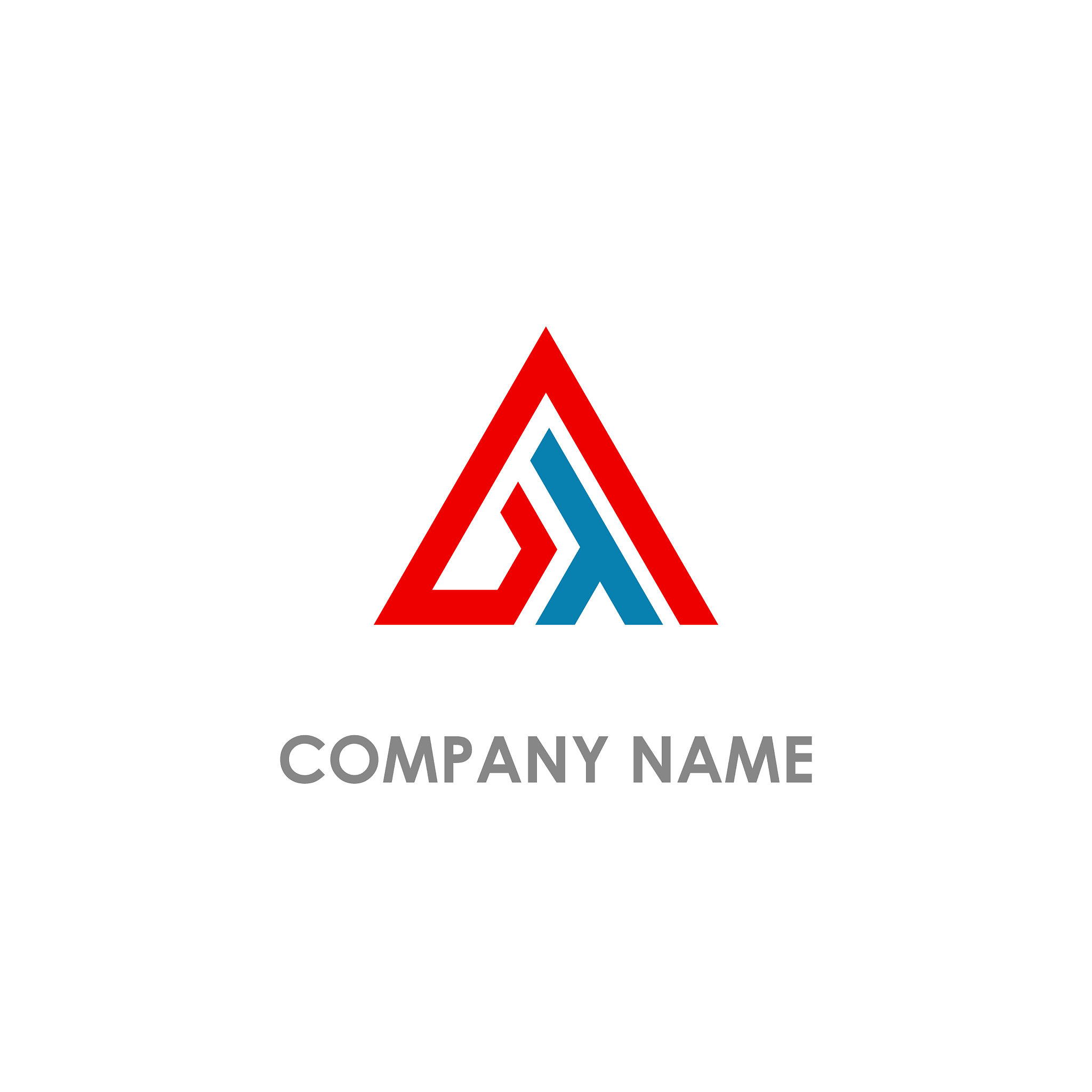 triangle colored line company logo