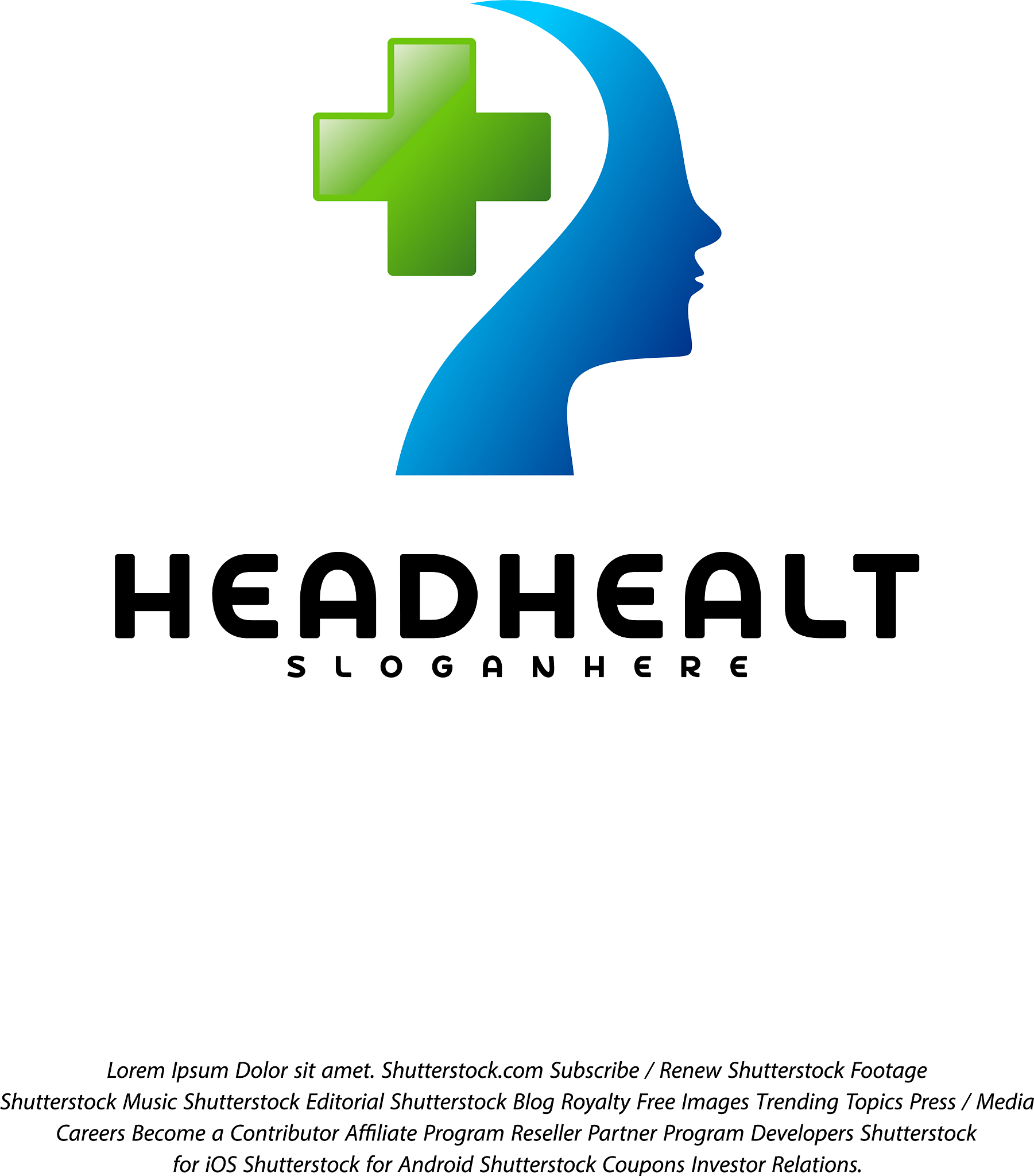 head health logo template head intelligence logo