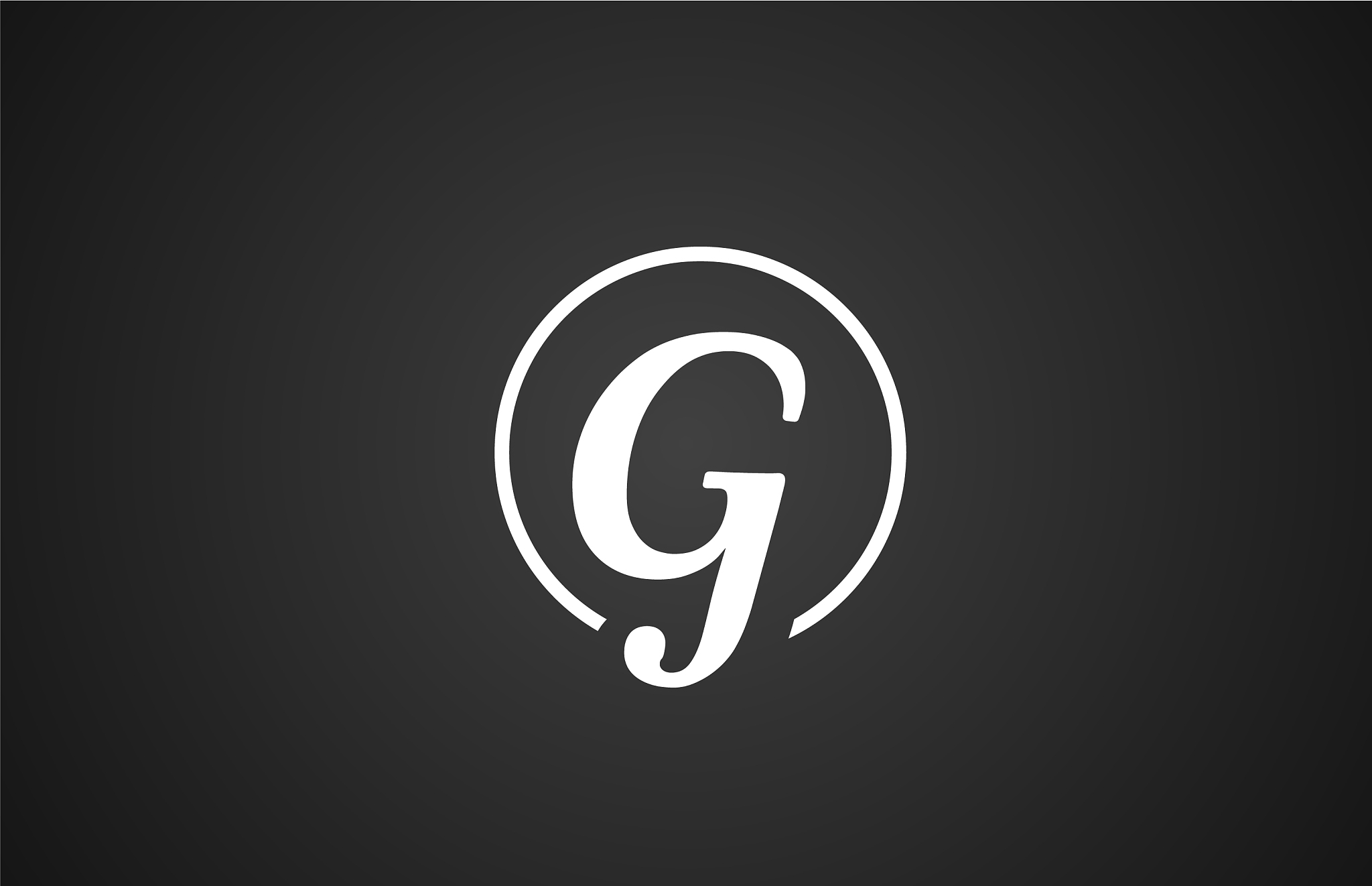 simple black white g letter logo icon alphabet