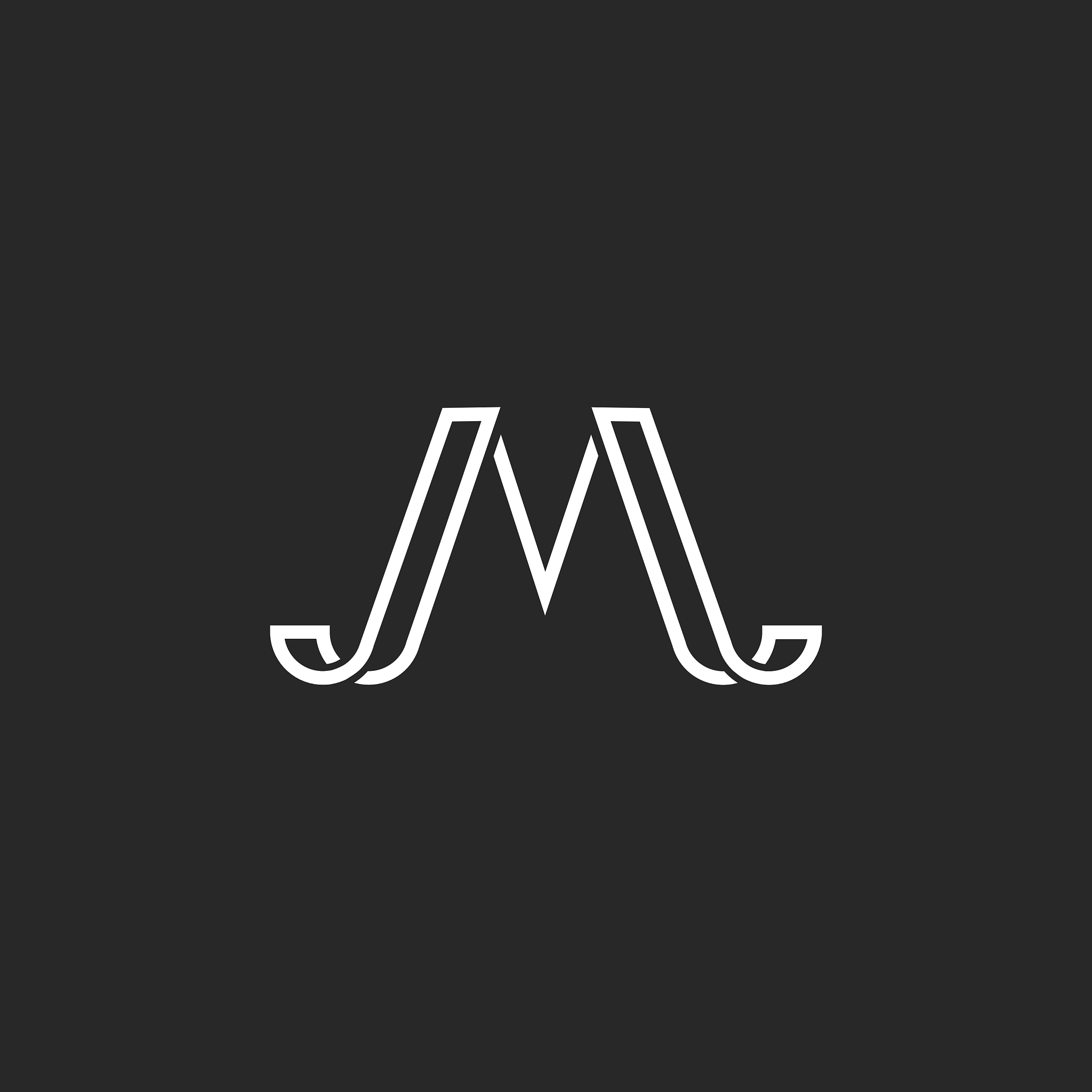 monogram letter m logo simple hipster minimal