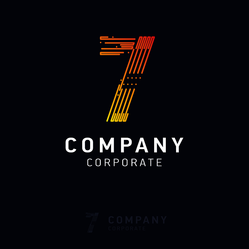 7 company logo design vector
