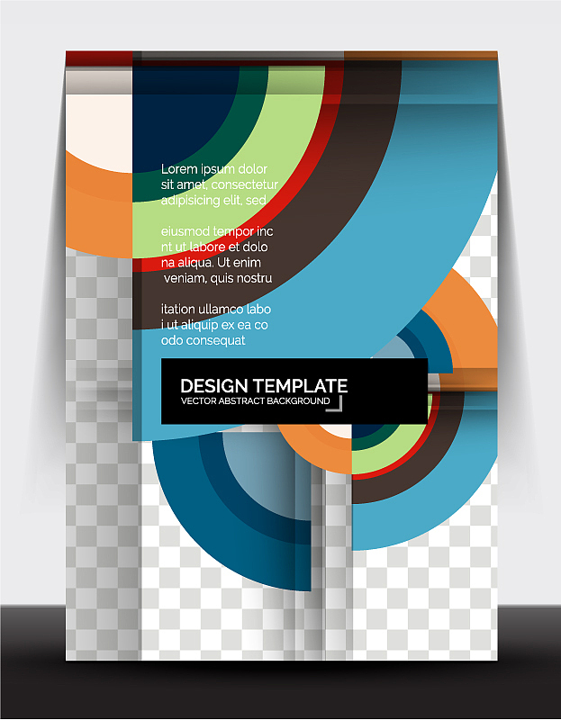 circle design a4 flyer print template annual