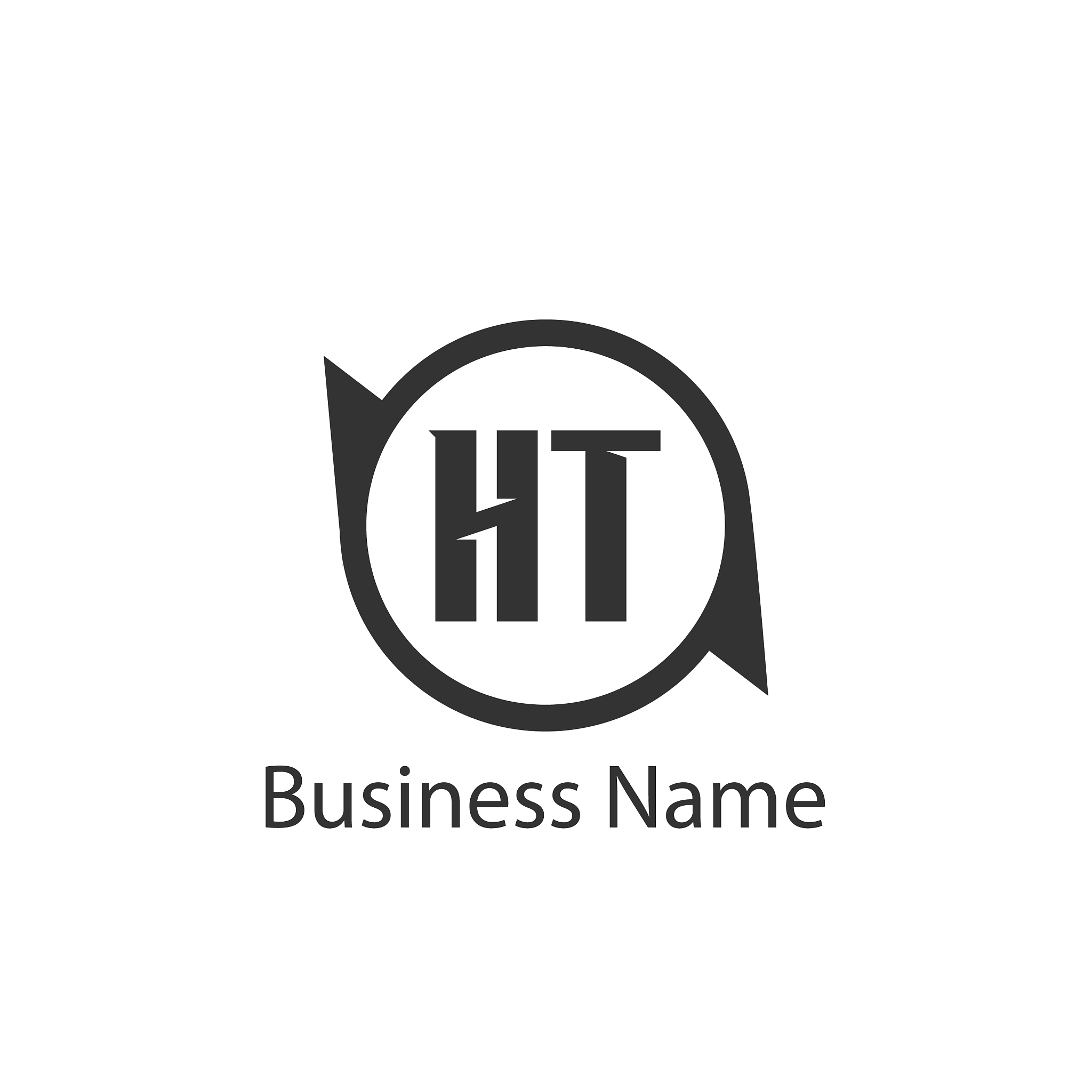 initial letter ht logo template design