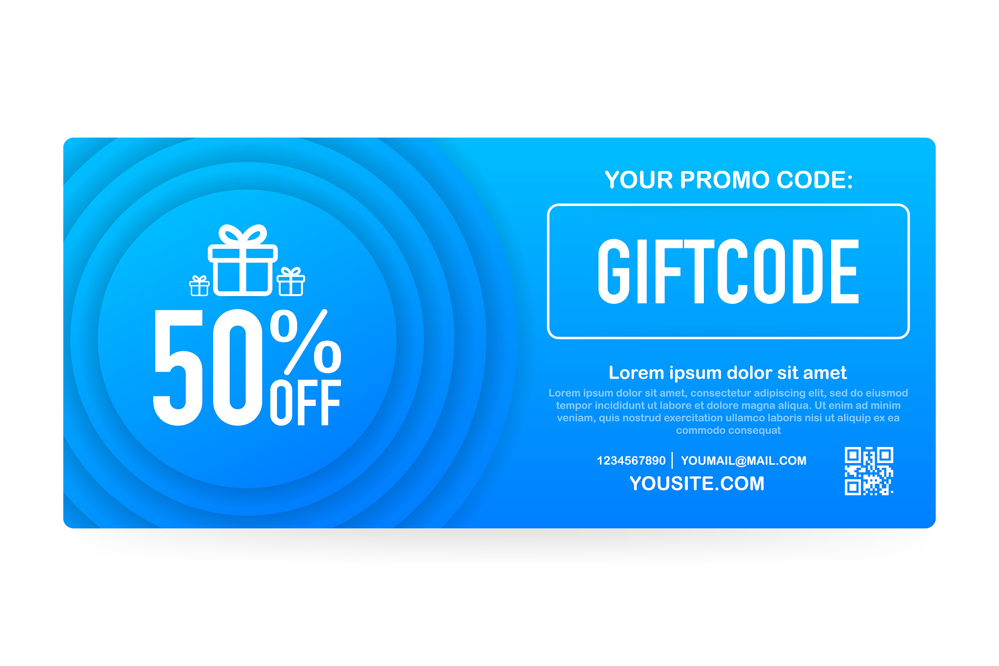 template red and blue gift card promo code gift