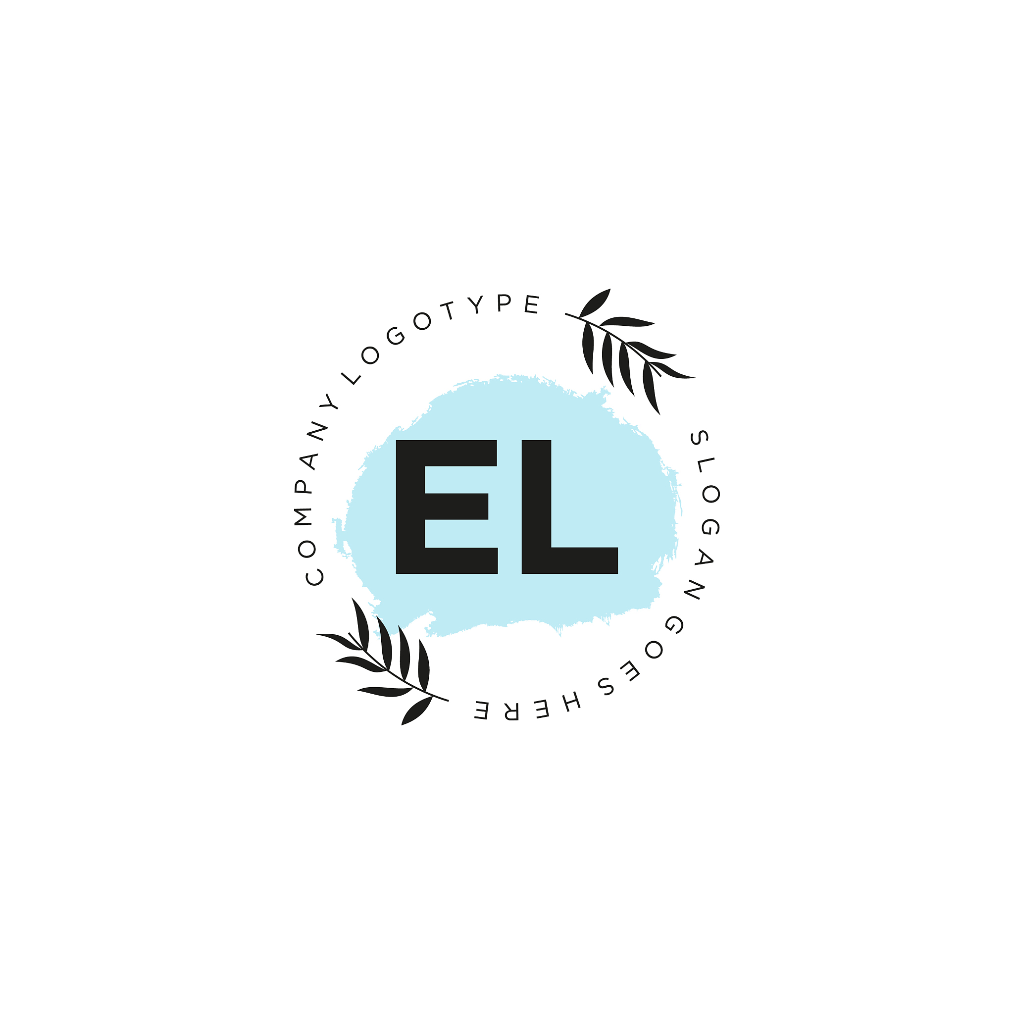 el letter logo icon design template elements