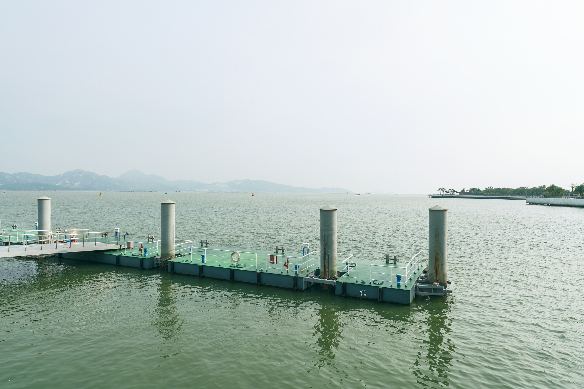 water quality monitoring station by the sea