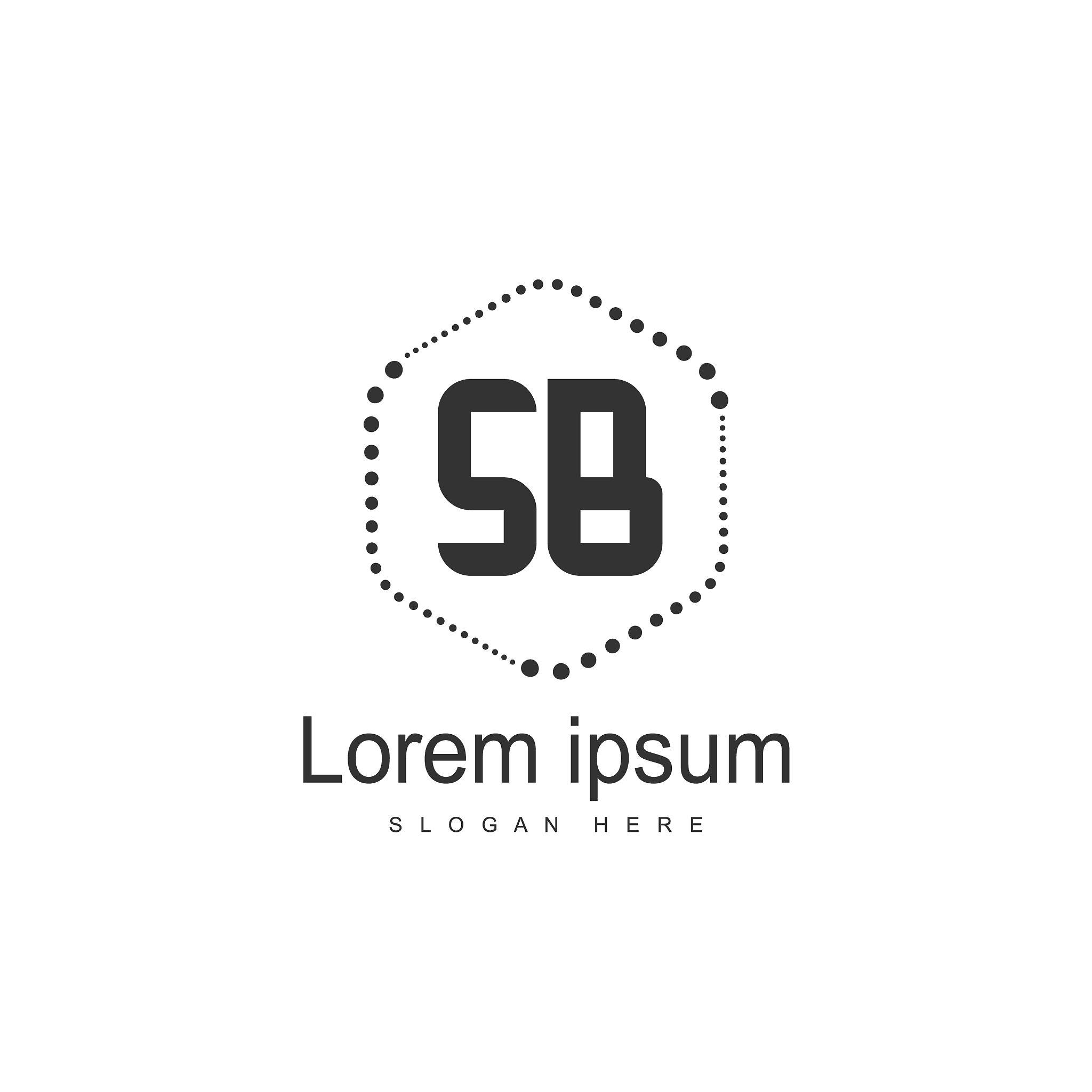 sb letter logo template initial letter logo design