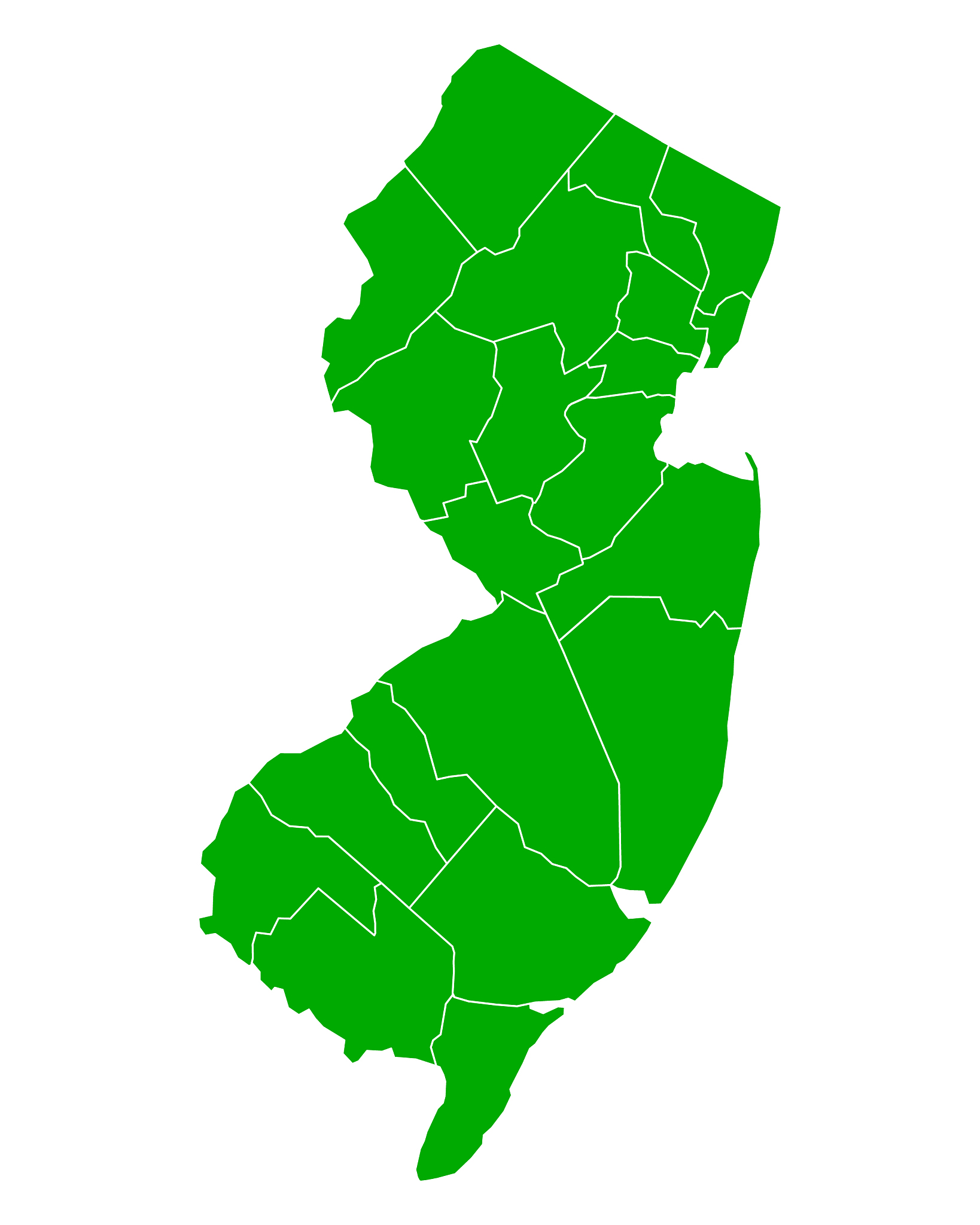map of new jersey
