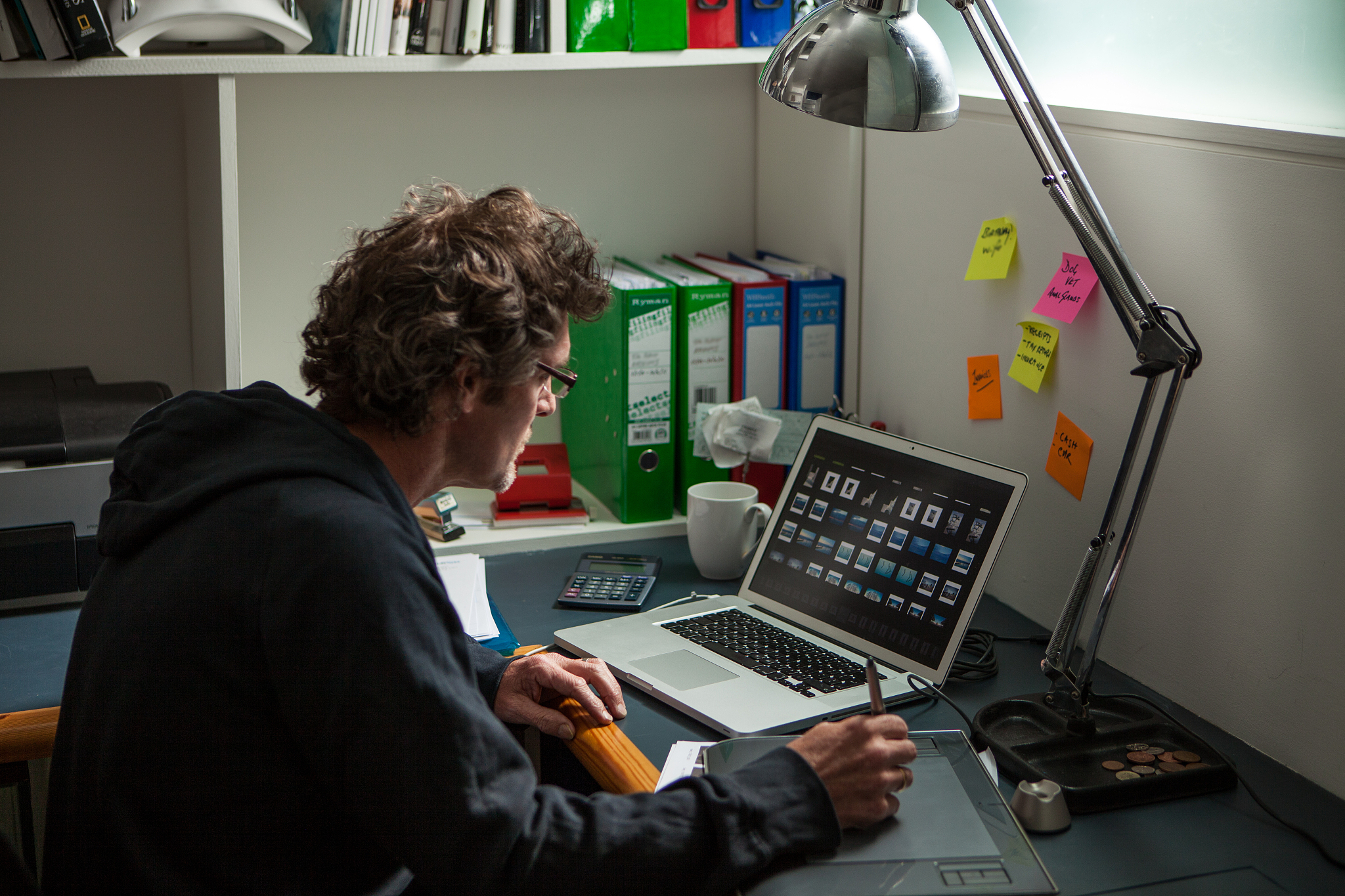 creative professional working on his laptop