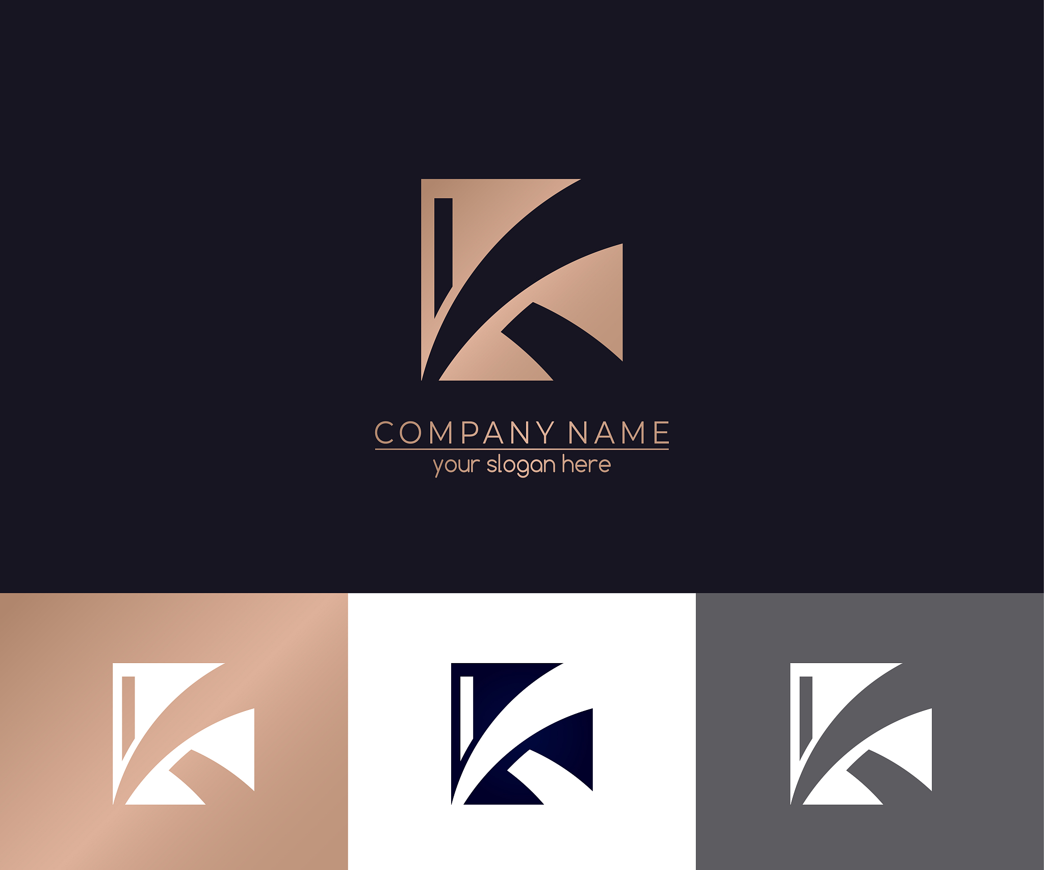 letter k logo or monogram. blank for business card. for your bus