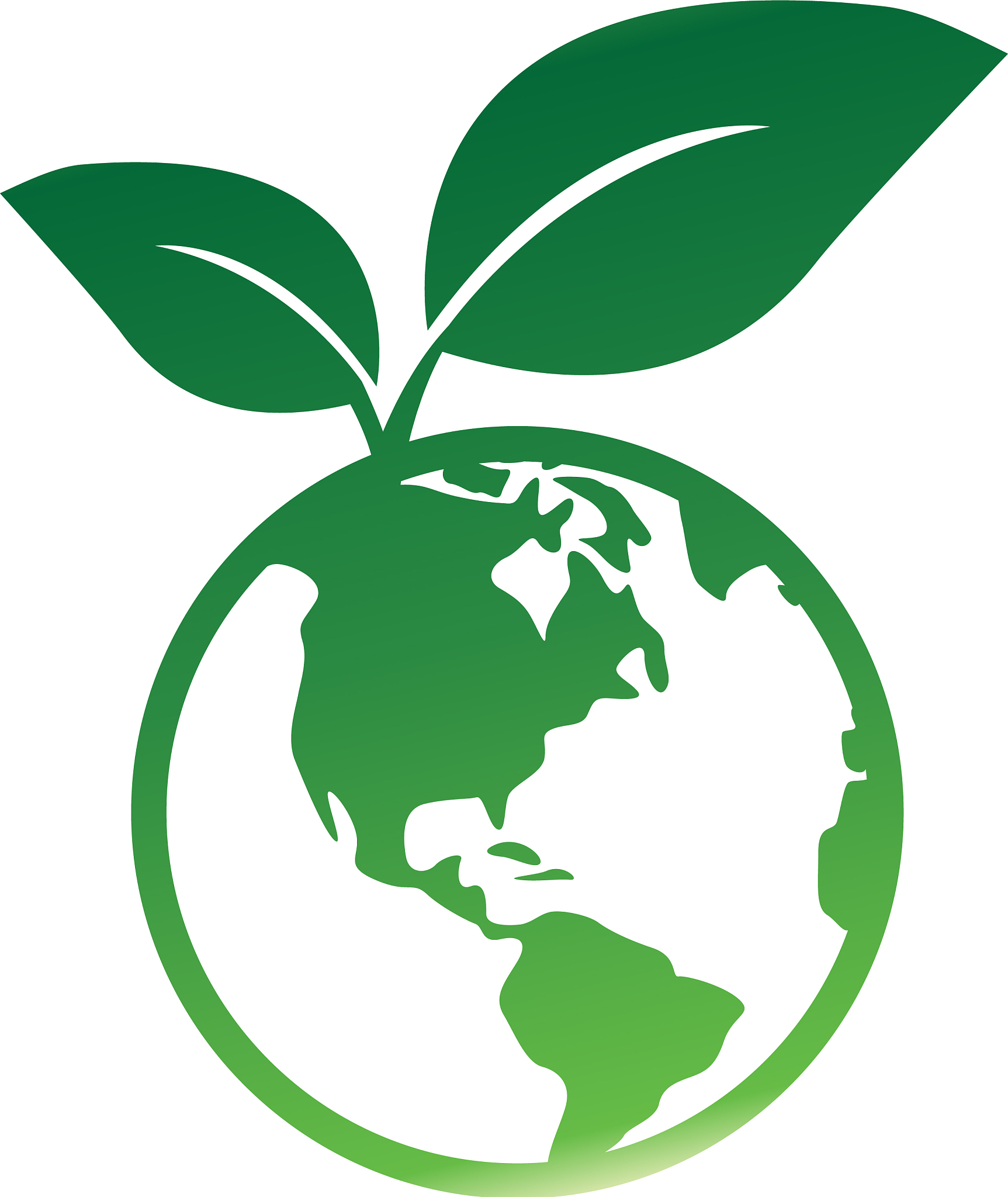 earth leaf logo design template