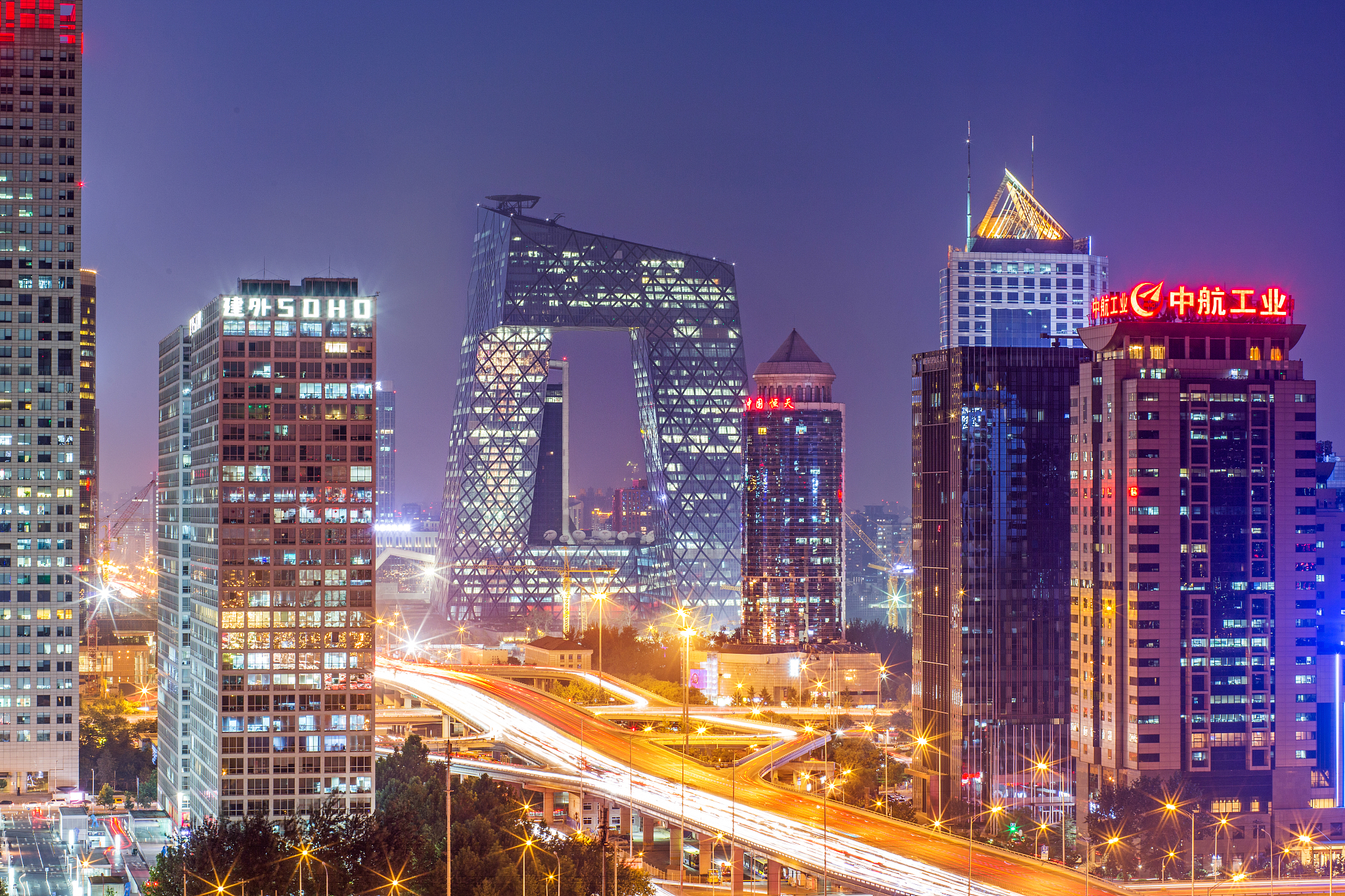 中国中央电视台(cctv)夜景
