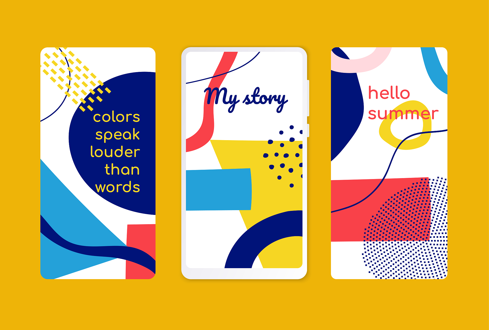 hello summer style onboarding screens templates