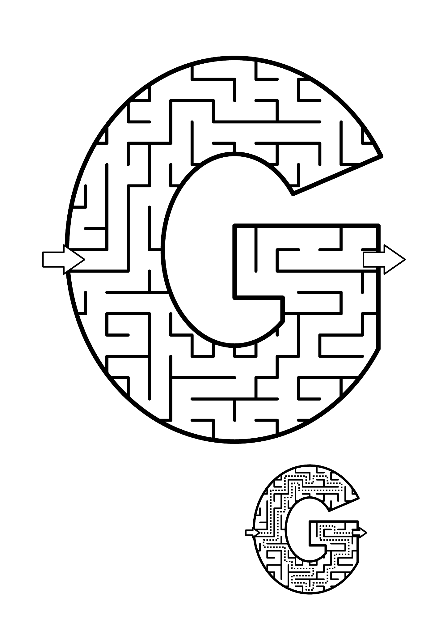 英文字母<strong>g</strong>,迷宫游戏,团体性运动,儿童,垂直画幅,字母,绘画插图,书页
