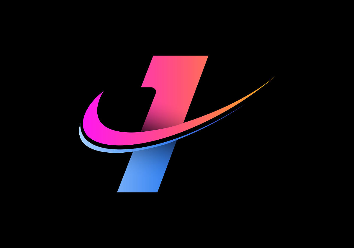 首字母i与一个swoosh标志模板.现代矢量标志类型的企业和公司的身份.