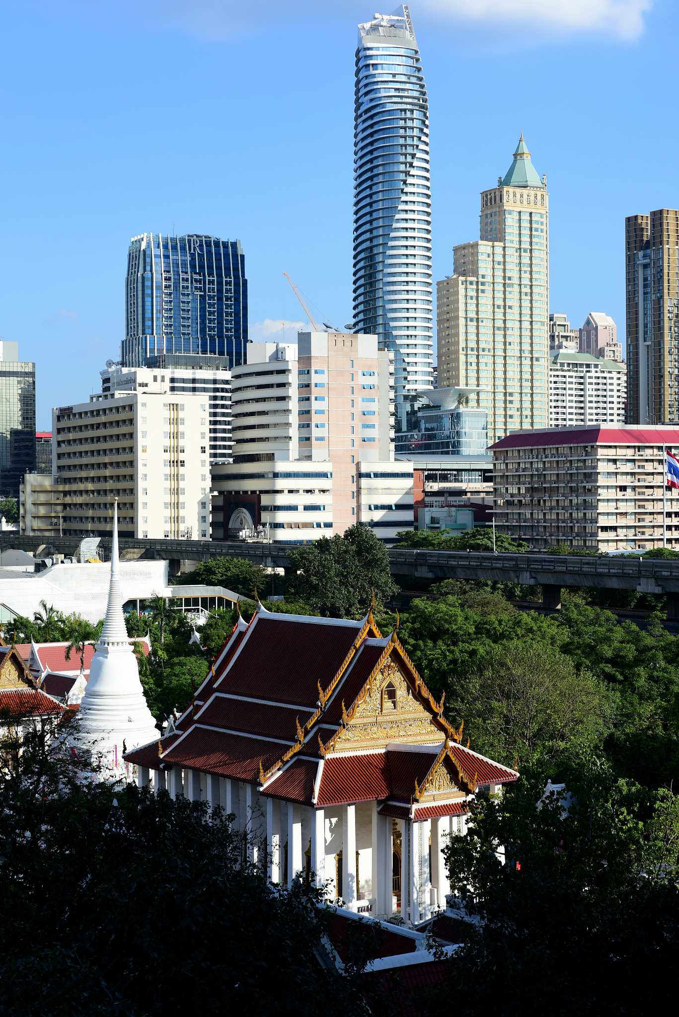 buildings in city against sky