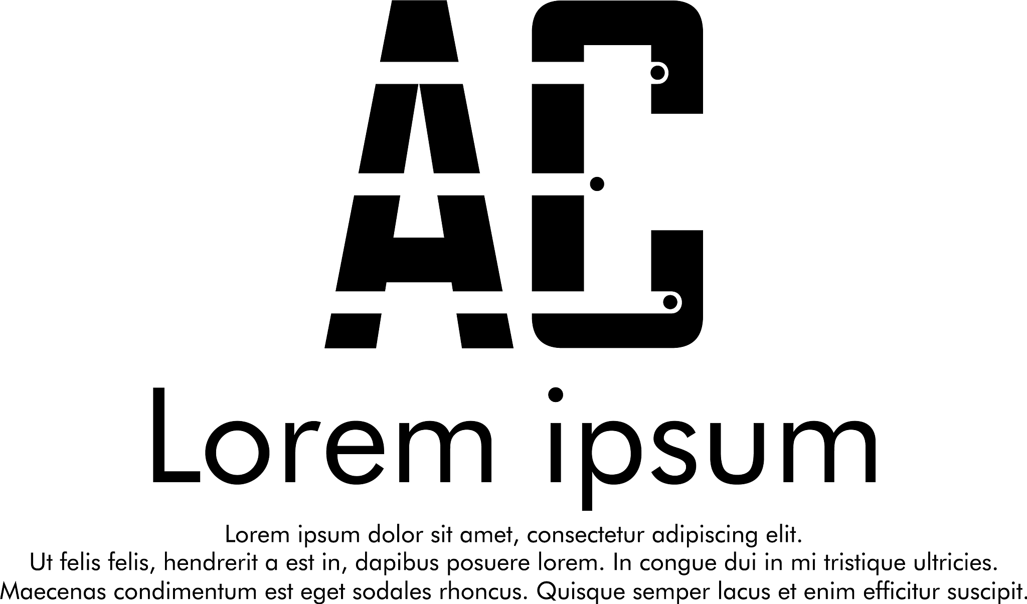 ac initial abstract logo concept for your company